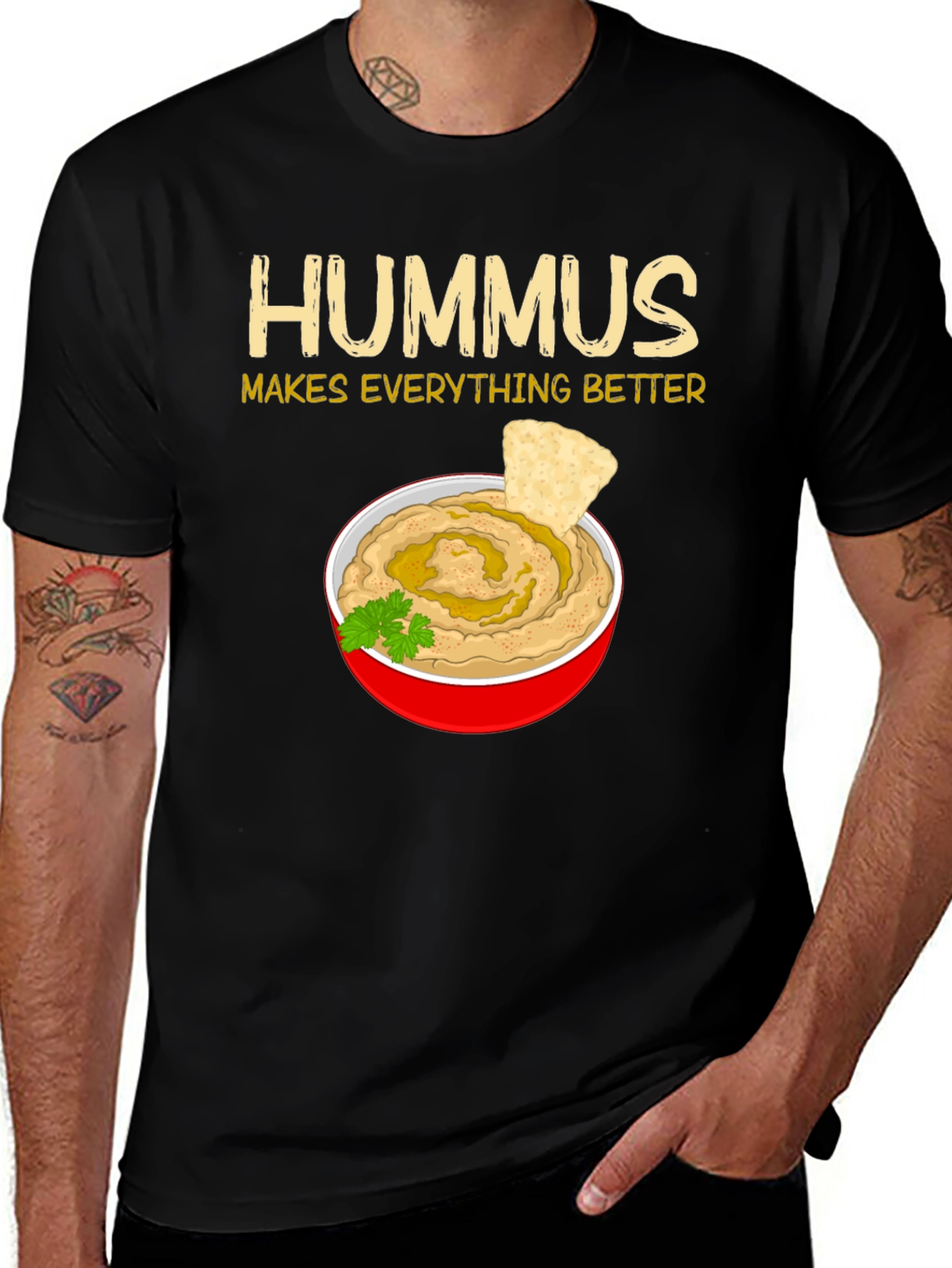 Variant 12 of Hummus Makes Everything Better T-Shirt