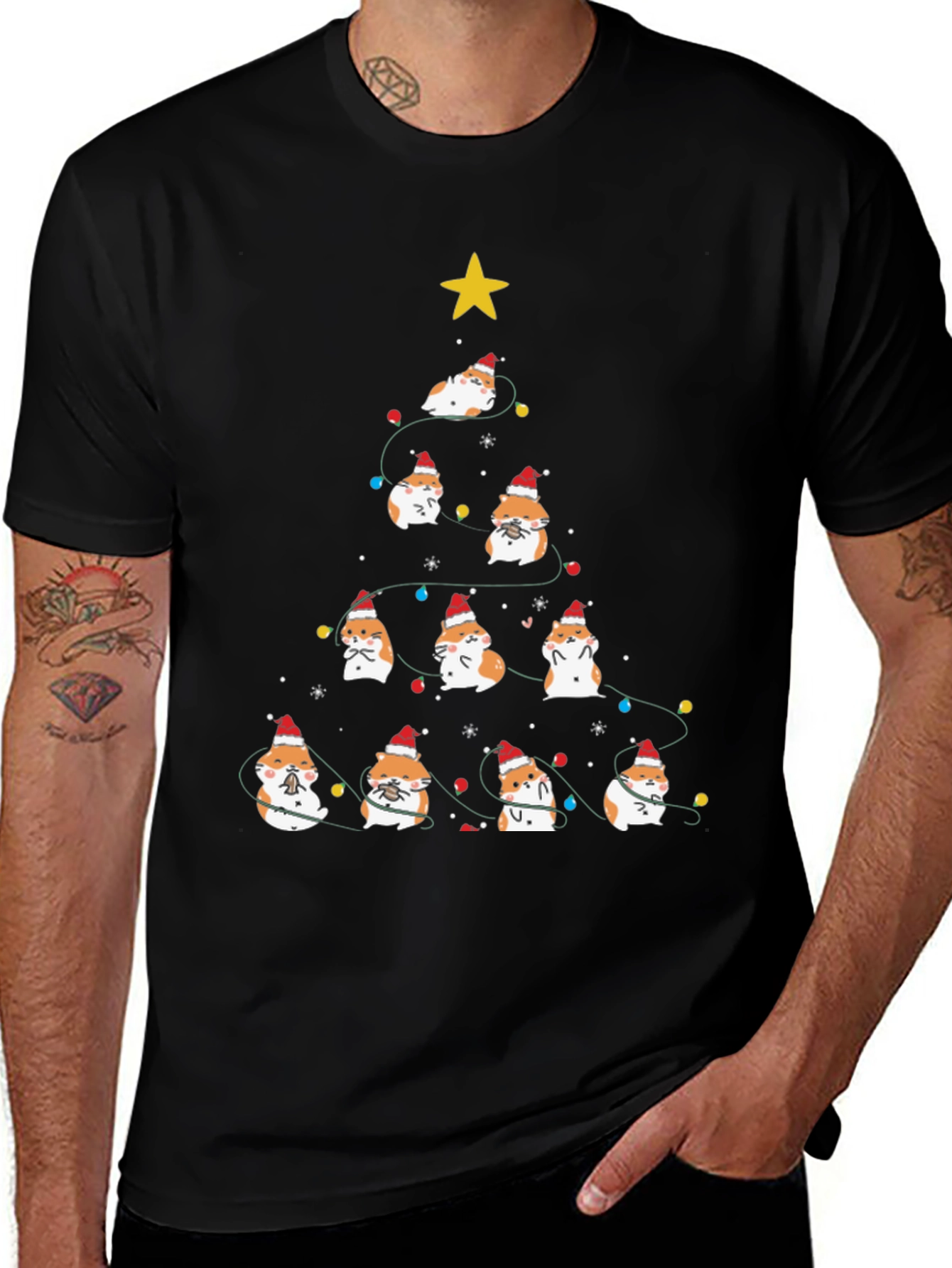 Variant 15 of Hamster Christmas Tree T-Shirt