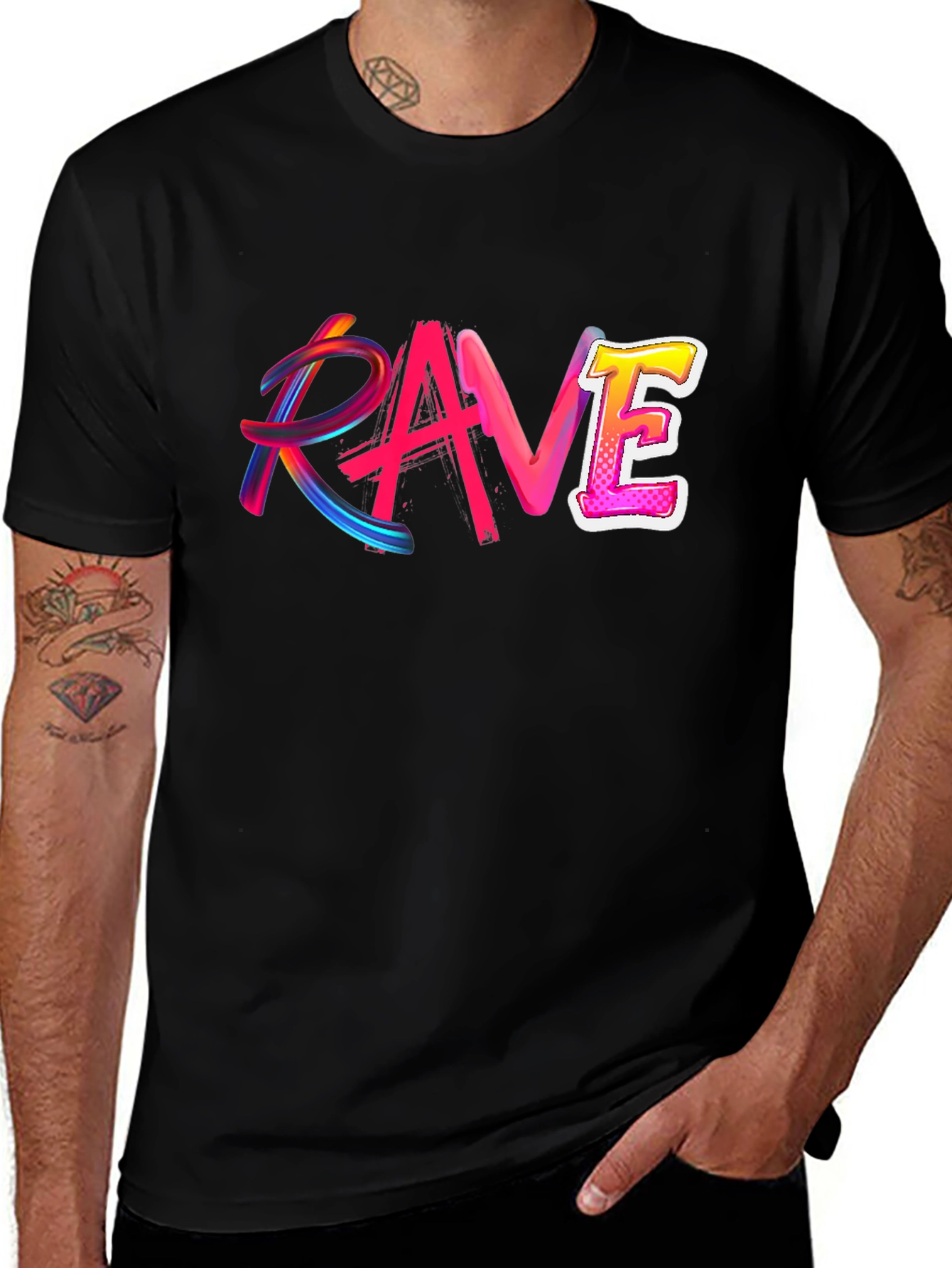 Variant 6 of Rave Graphic T-Shirt