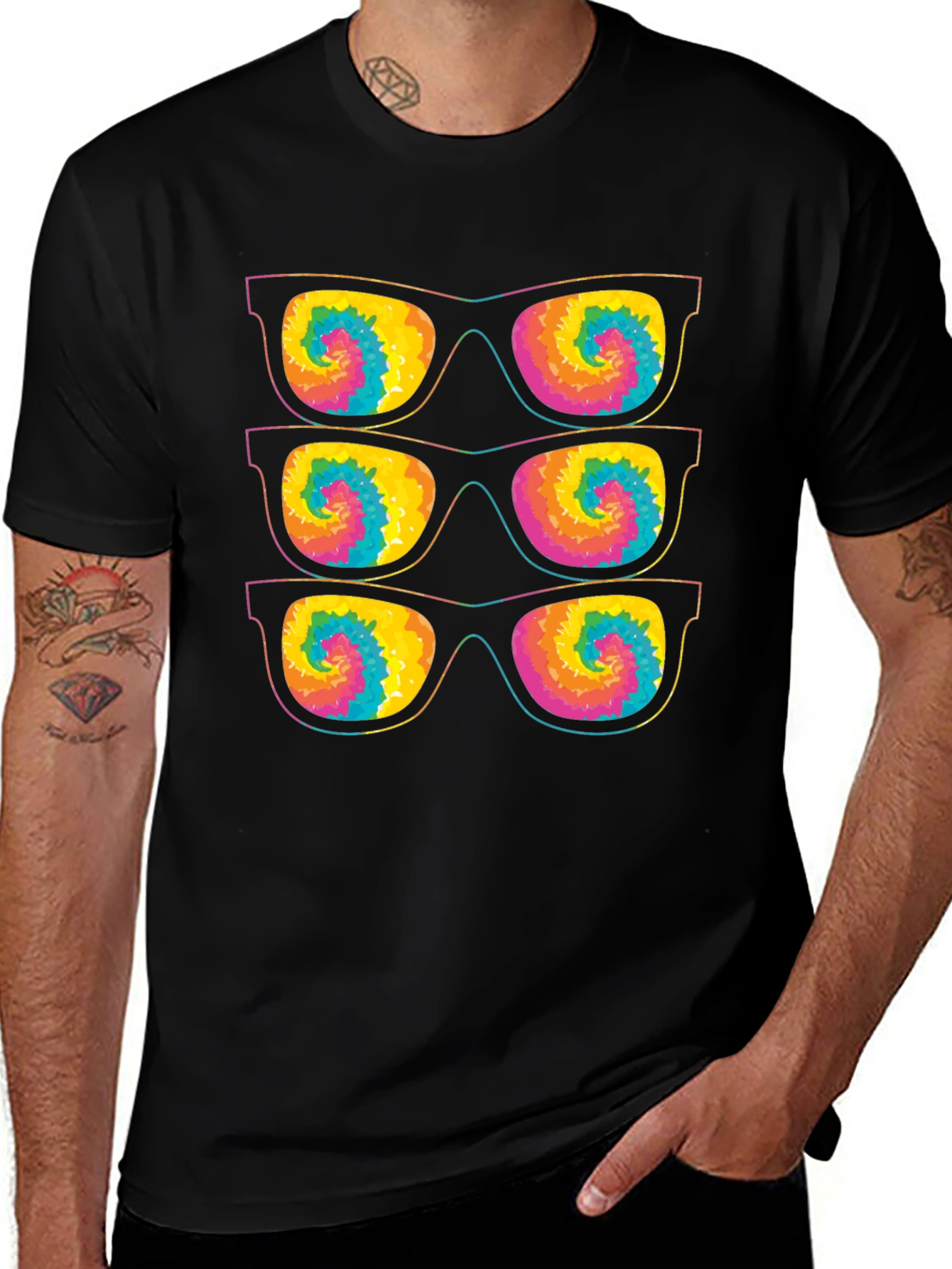 Variant 25 of Retro Tie-Dye Sunglasses T-Shirt