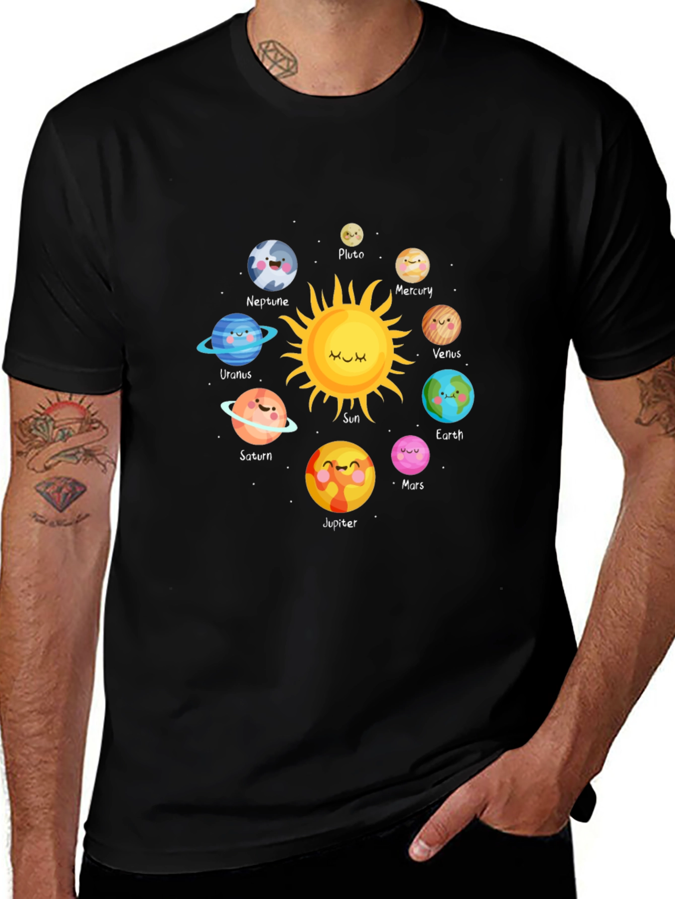 Variant 20 of Cartoon Planets T-Shirt - Space Theme