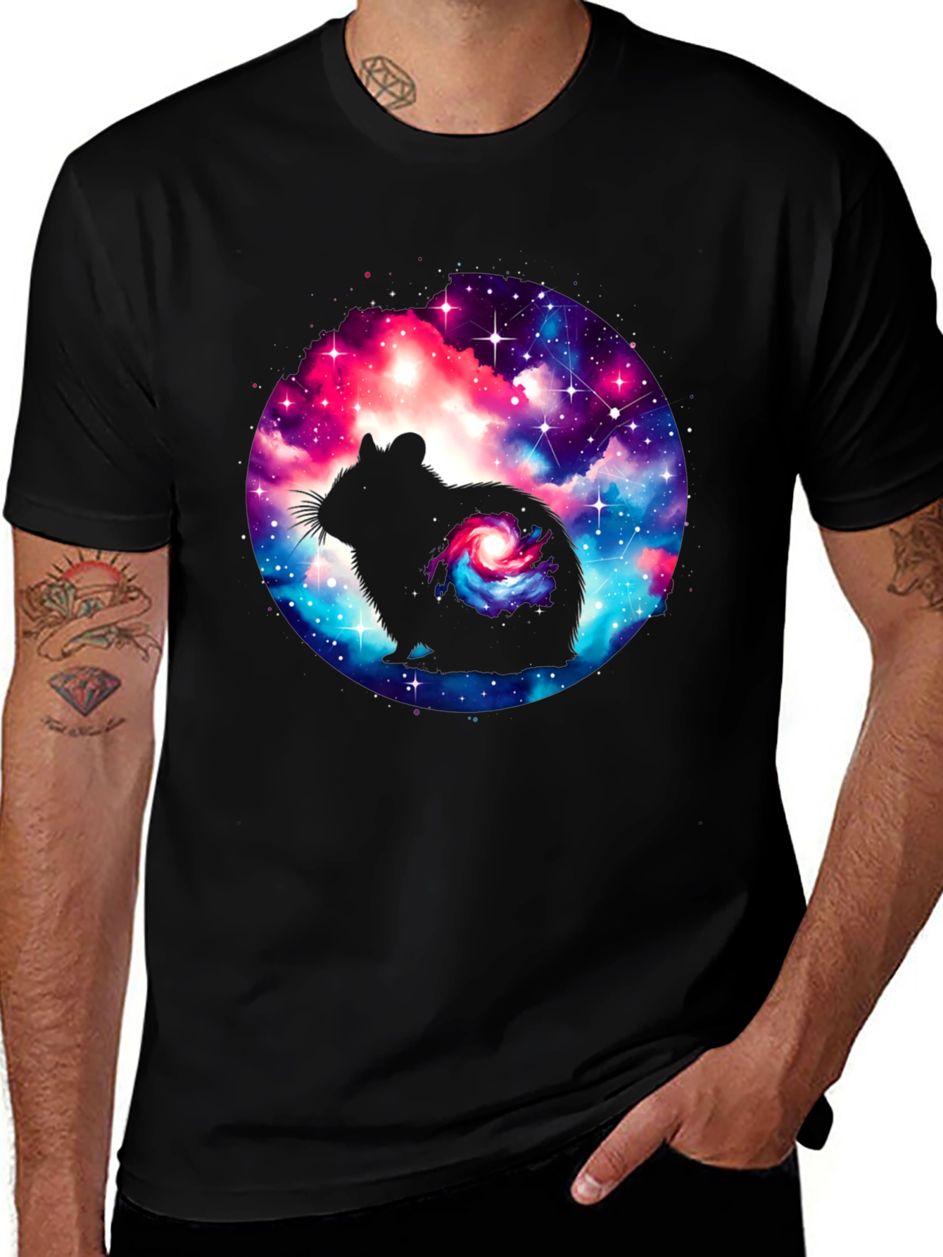 Variant 25 of Galaxy Hamster Graphic T-Shirt