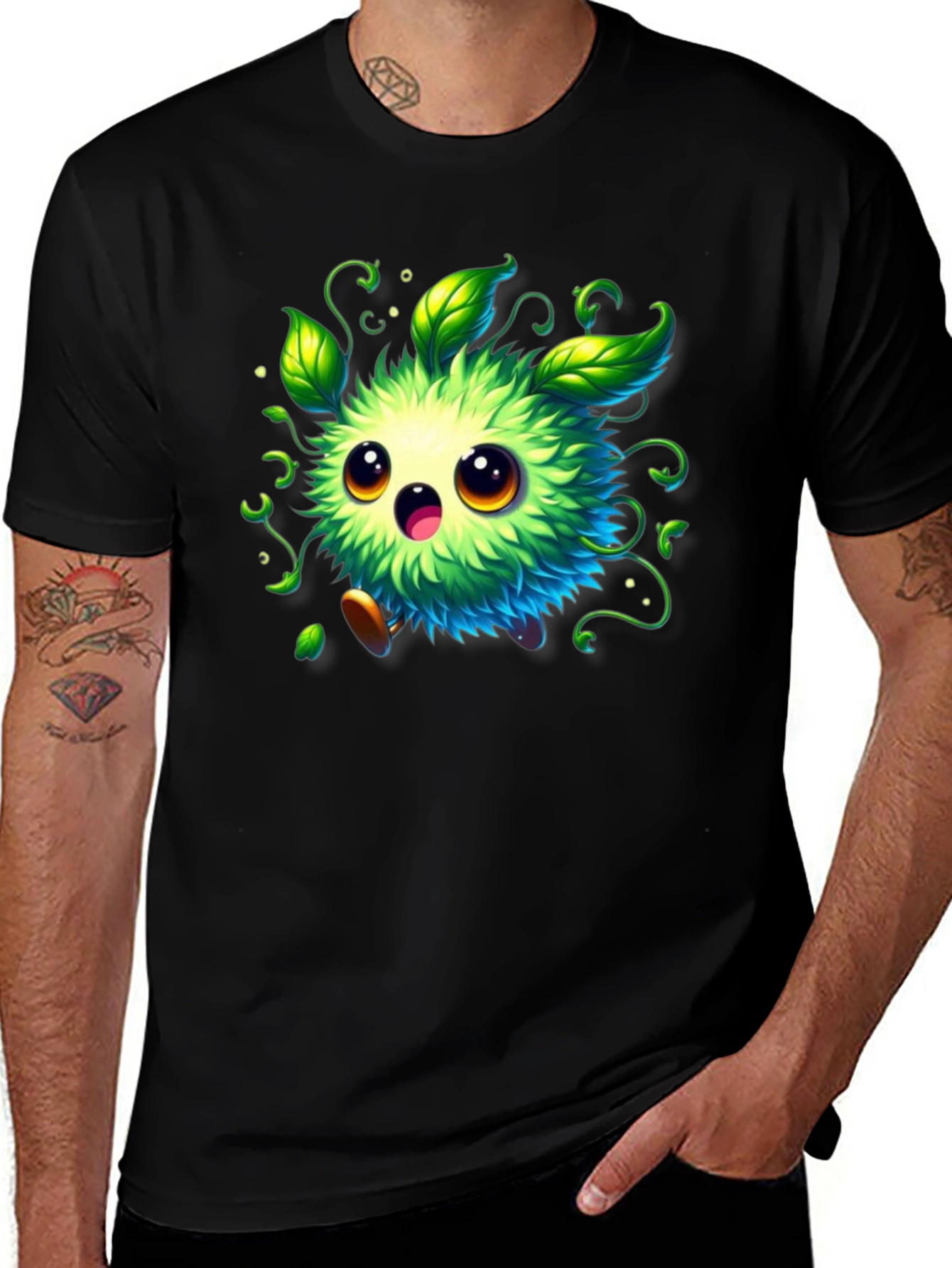 Cute Animated Plant Creature Graphic Tee