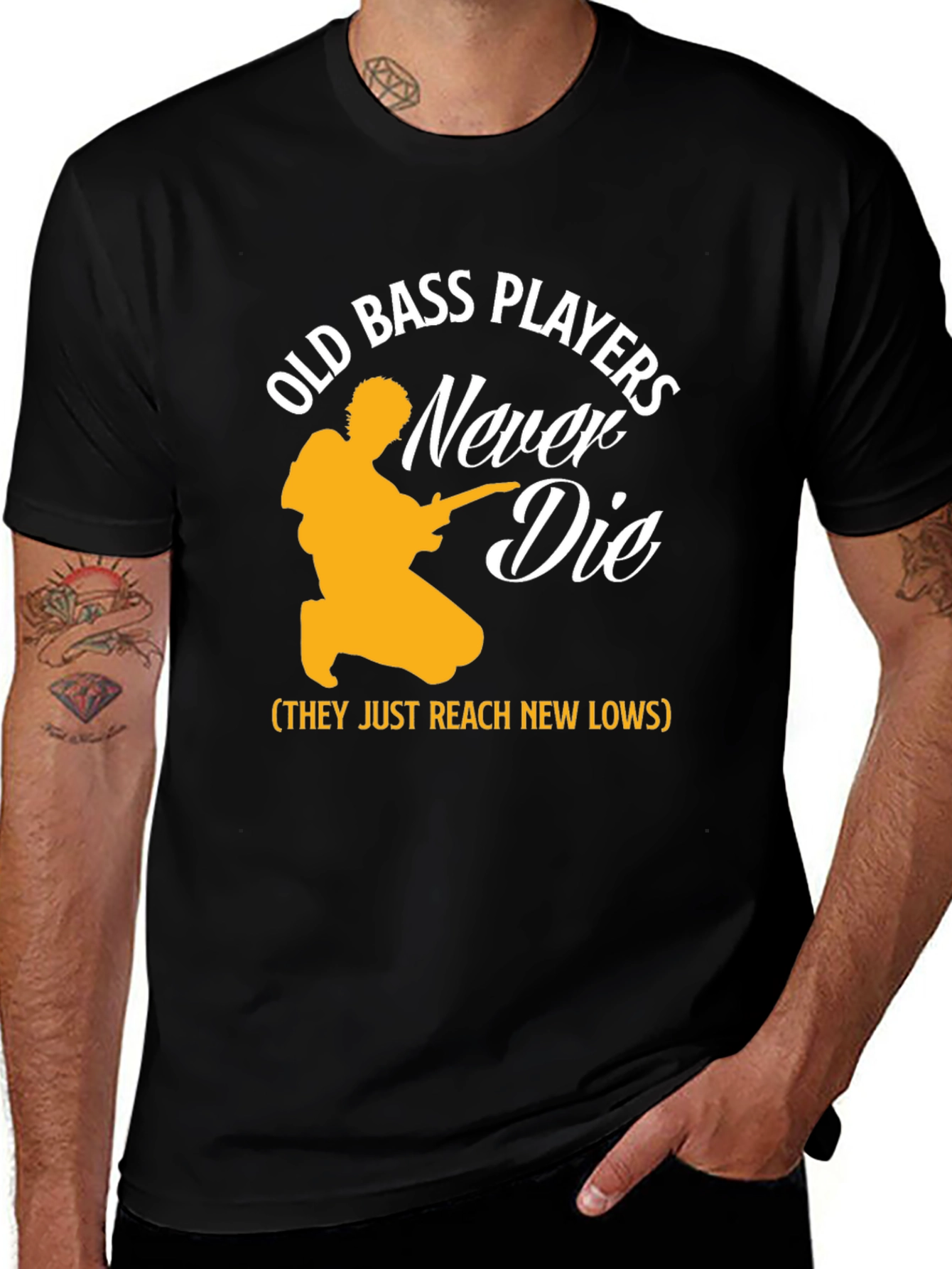 Variant 15 of Old Bass Players Never Die T-Shirt