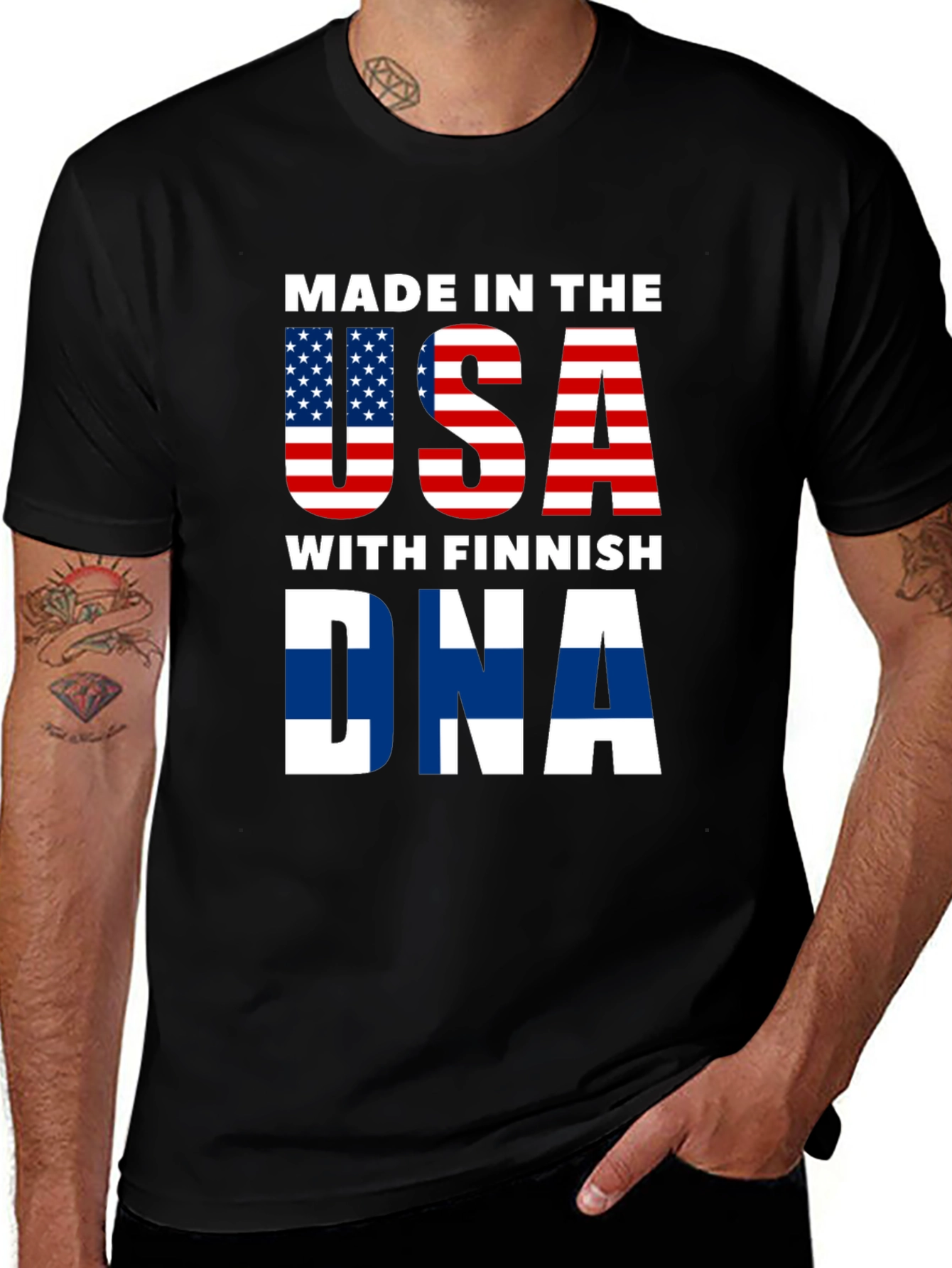 Finnish DNA USA T-Shirt Novelty Tee