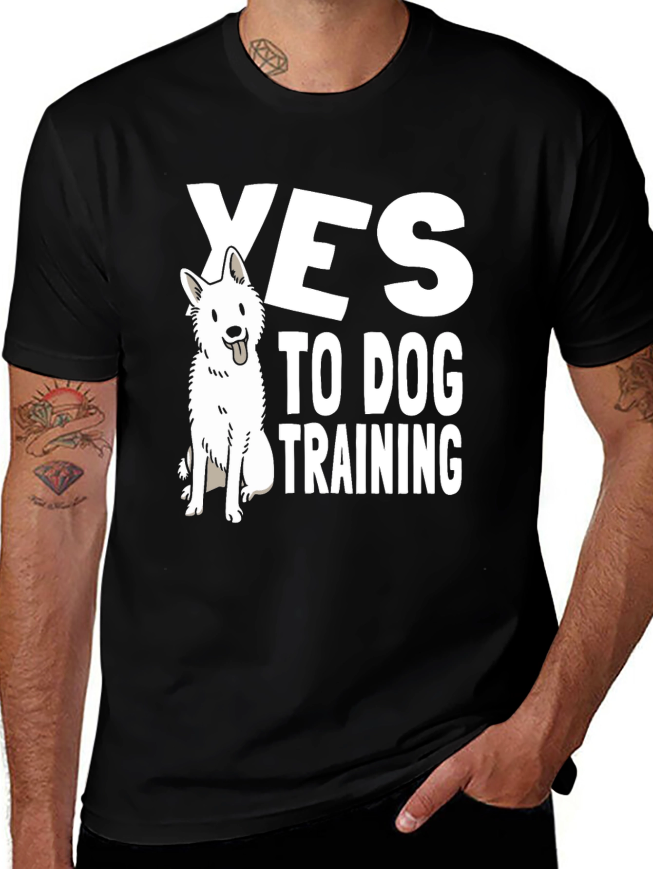 Variant 26 of Yes to Dog Training T-Shirt