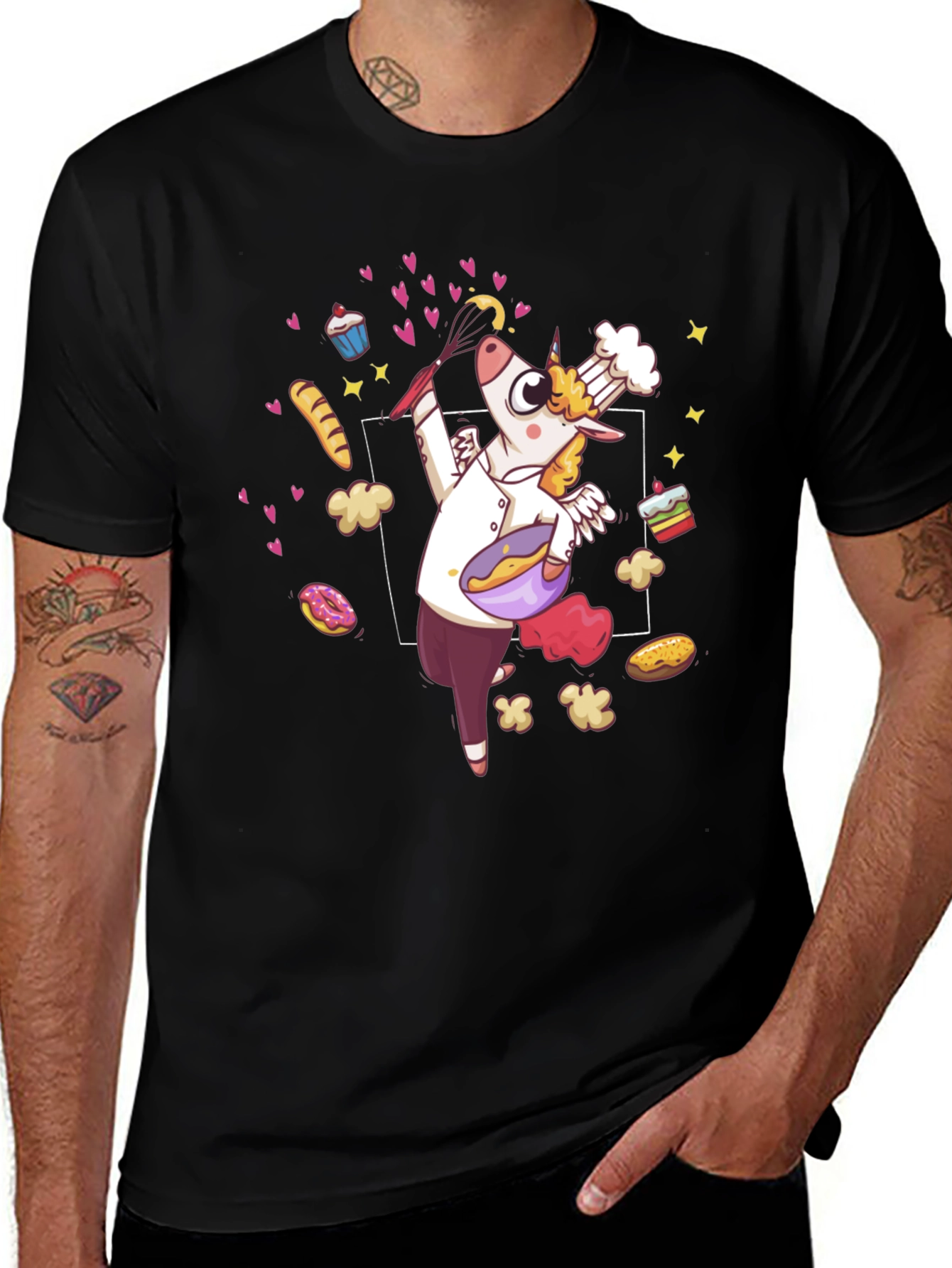 Variant 29 of Unicorn Chef T-Shirt - Cute Baking Design