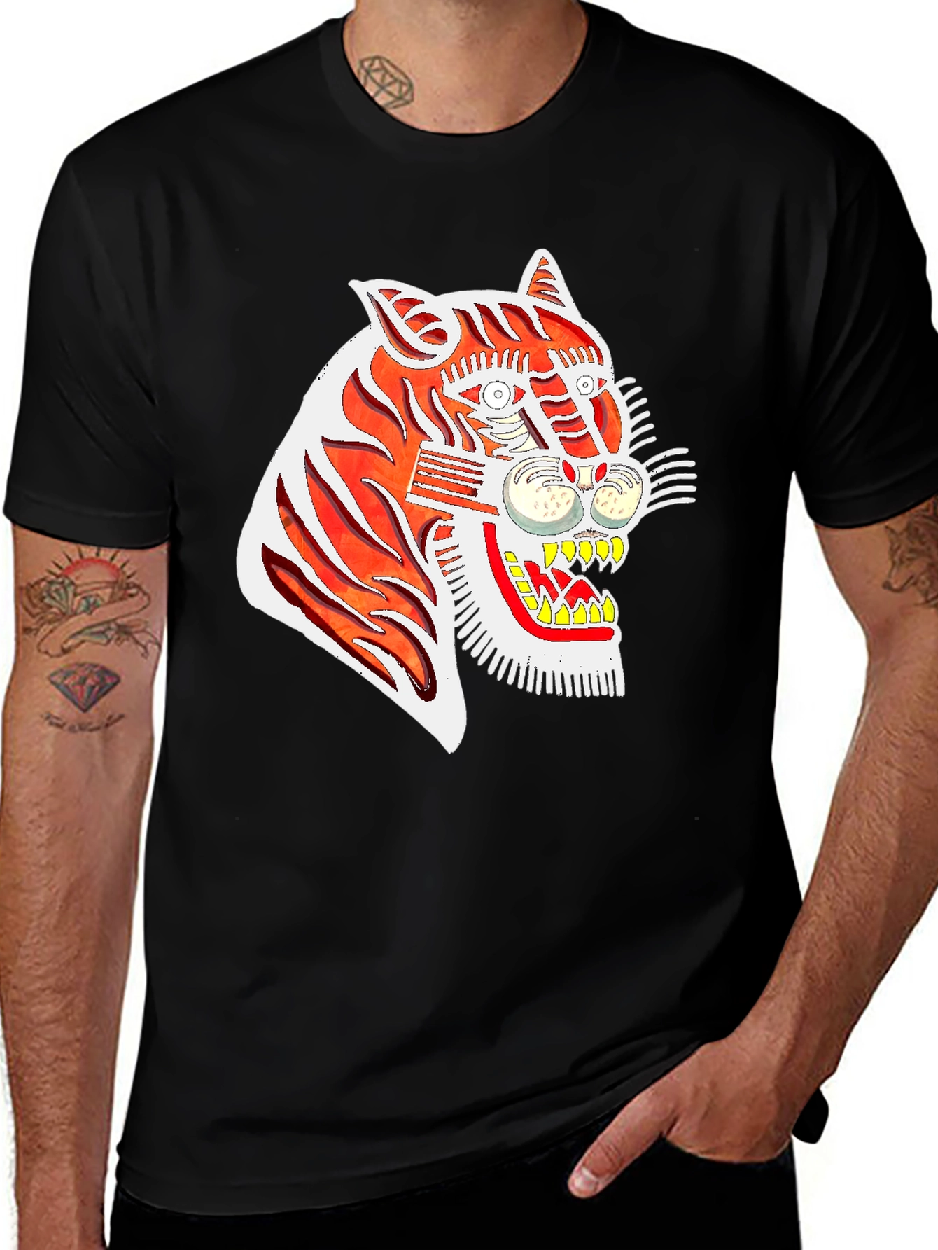 Variant 17 of Tiger Graphic Tee - Bold Streetwear Style