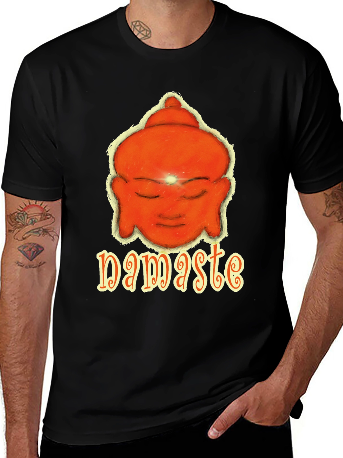 Variant 13 of Namaste Buddha Graphic T-Shirt - Spiritual Tee