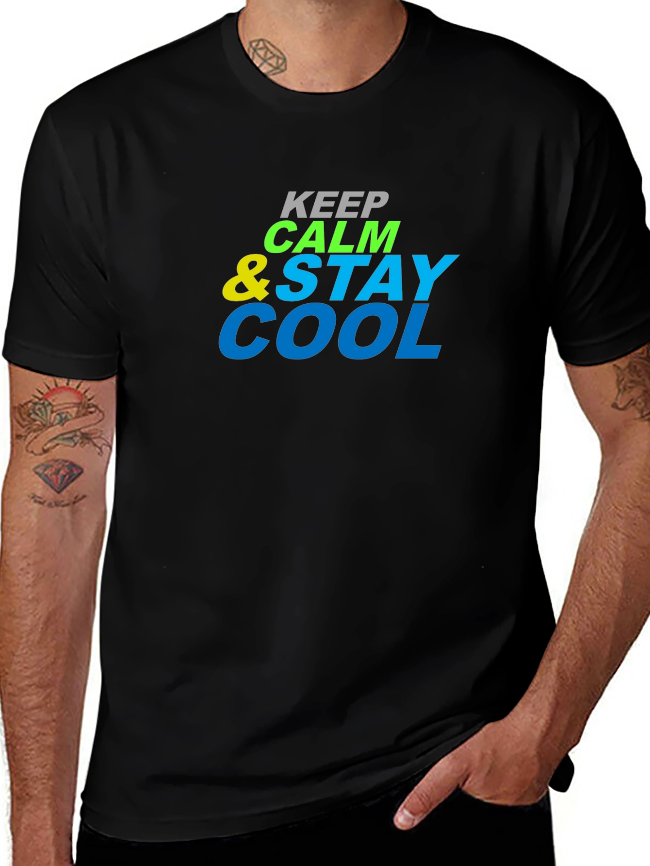 Variant 6 of Keep Calm & Stay Cool Graphic Tee - Stylish Comfort