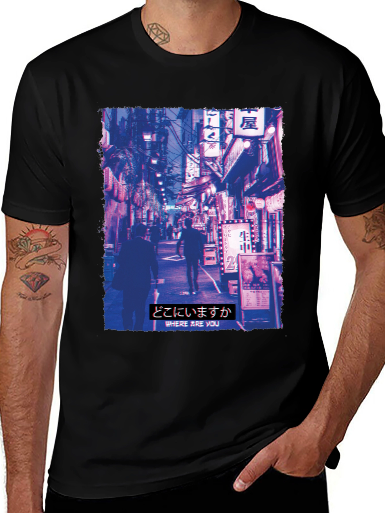 Variant 3 of Urban Streetwear T-Shirt - Tokyo Scene Graphic Tee
