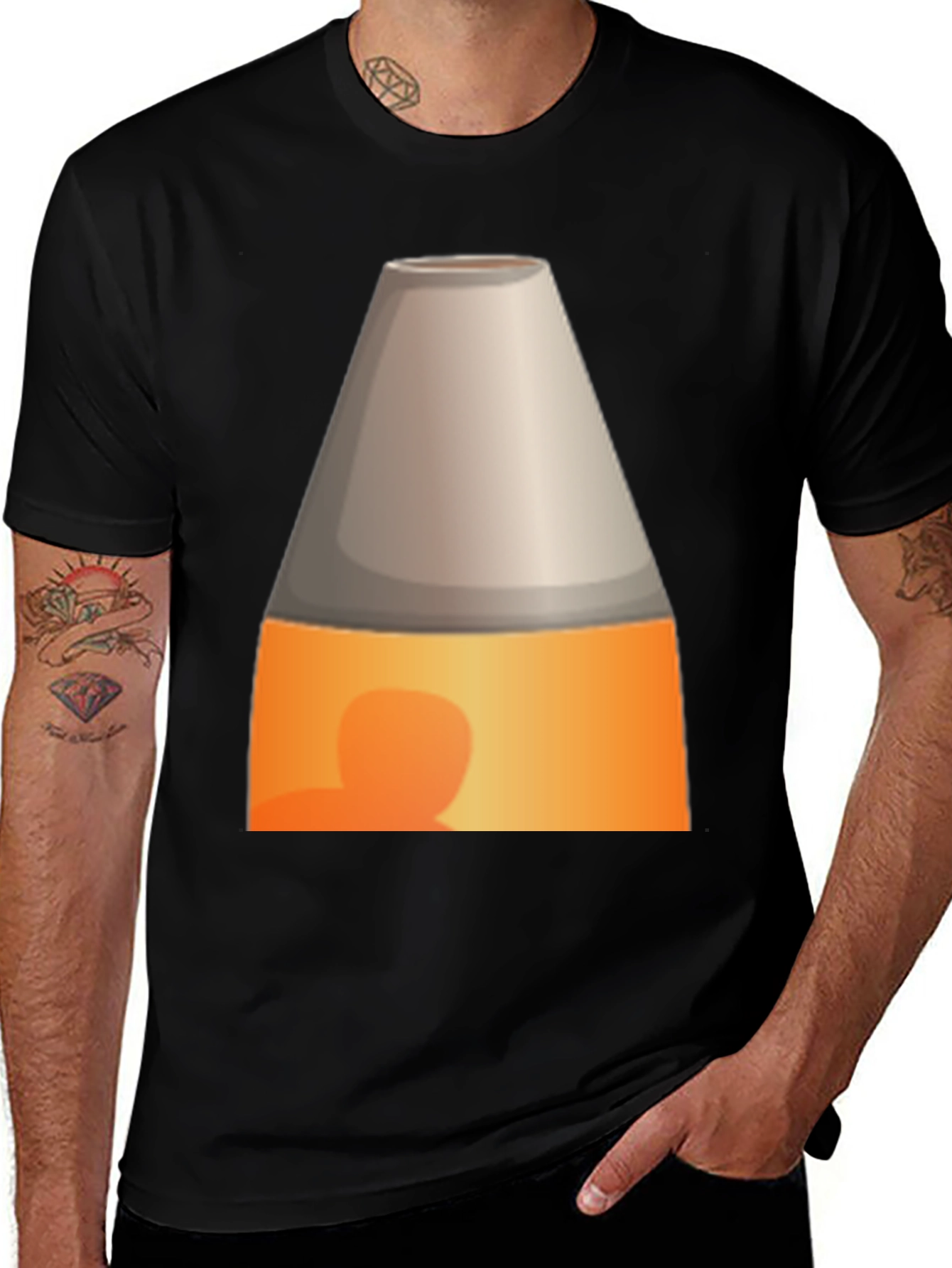 Variant 26 of Novelty Lava Lamp Graphic Tee - Black Cotton