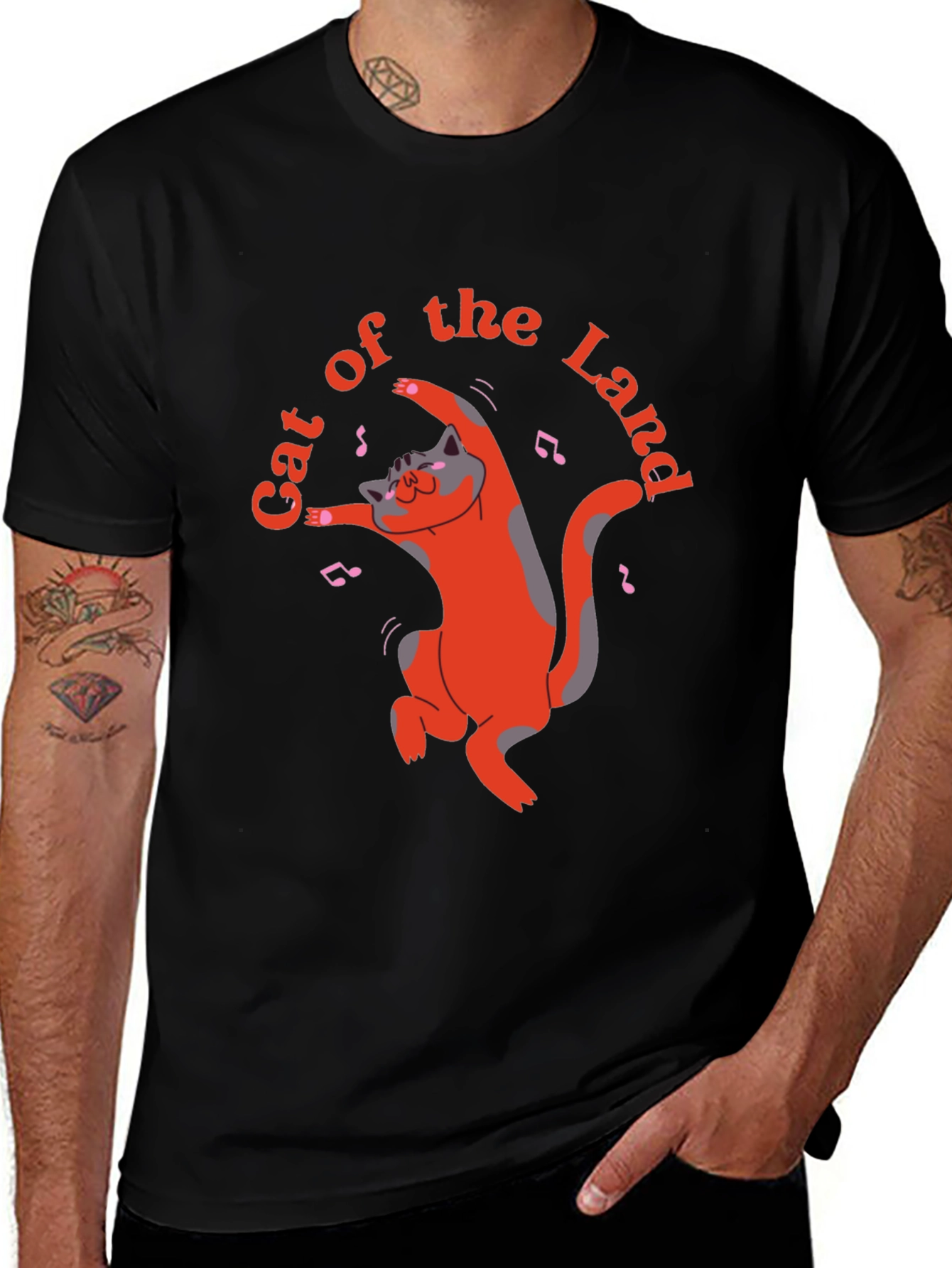 Variant 17 of Cat of the Land Graphic Tee - Stylish and Fun!