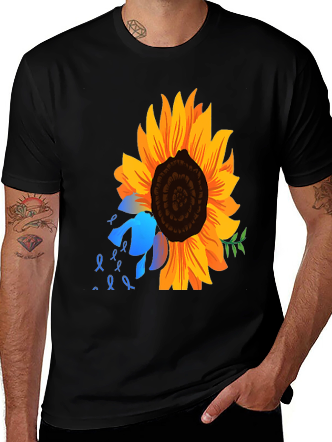 Variant 19 of Sunflower Awareness Ribbon Graphic Tee