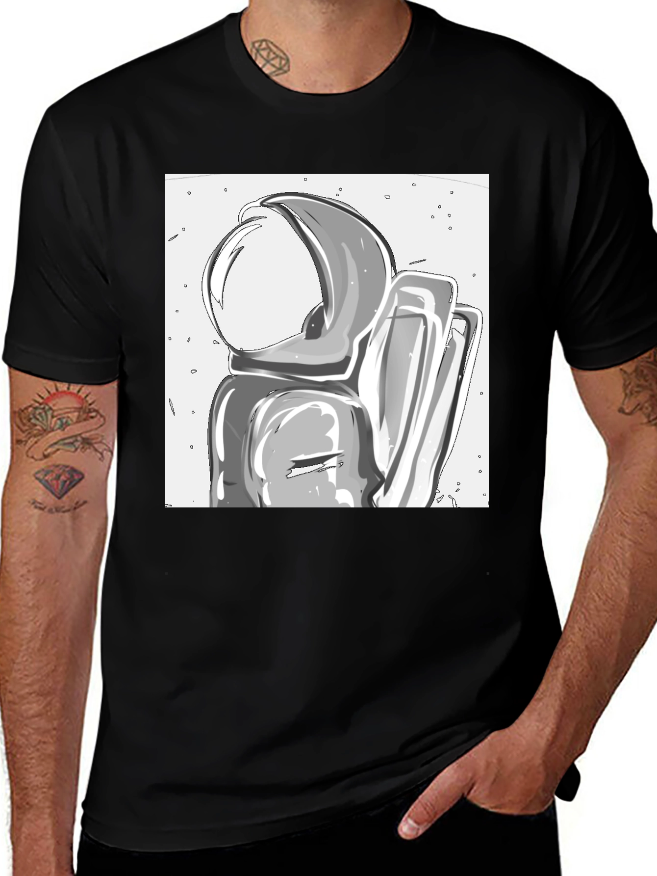 Variant 17 of Astronaut Graphic Tee - Cool Space Design