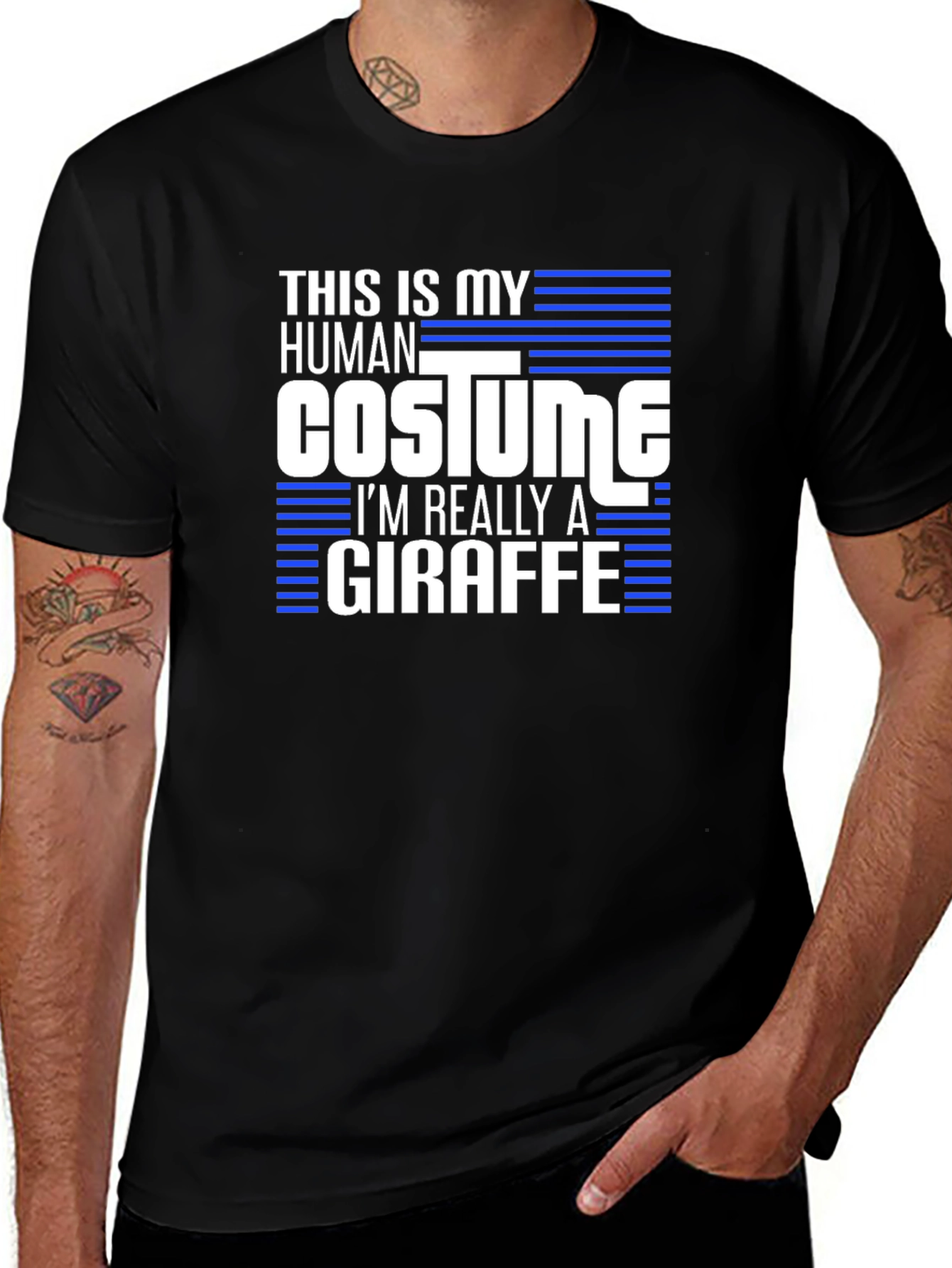 Variant 4 of Human Costume Giraffe T-Shirt