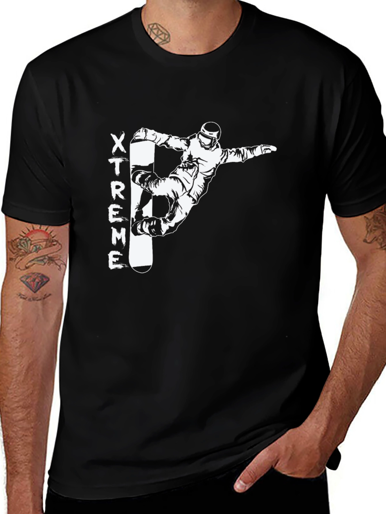 Variant 7 of Xtreme Snowboard Graphic T-Shirt - Black