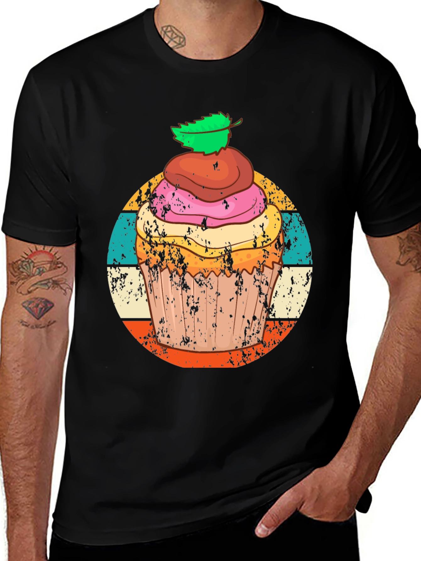 Variant 20 of Cupcake Graphic T-Shirt Retro Style