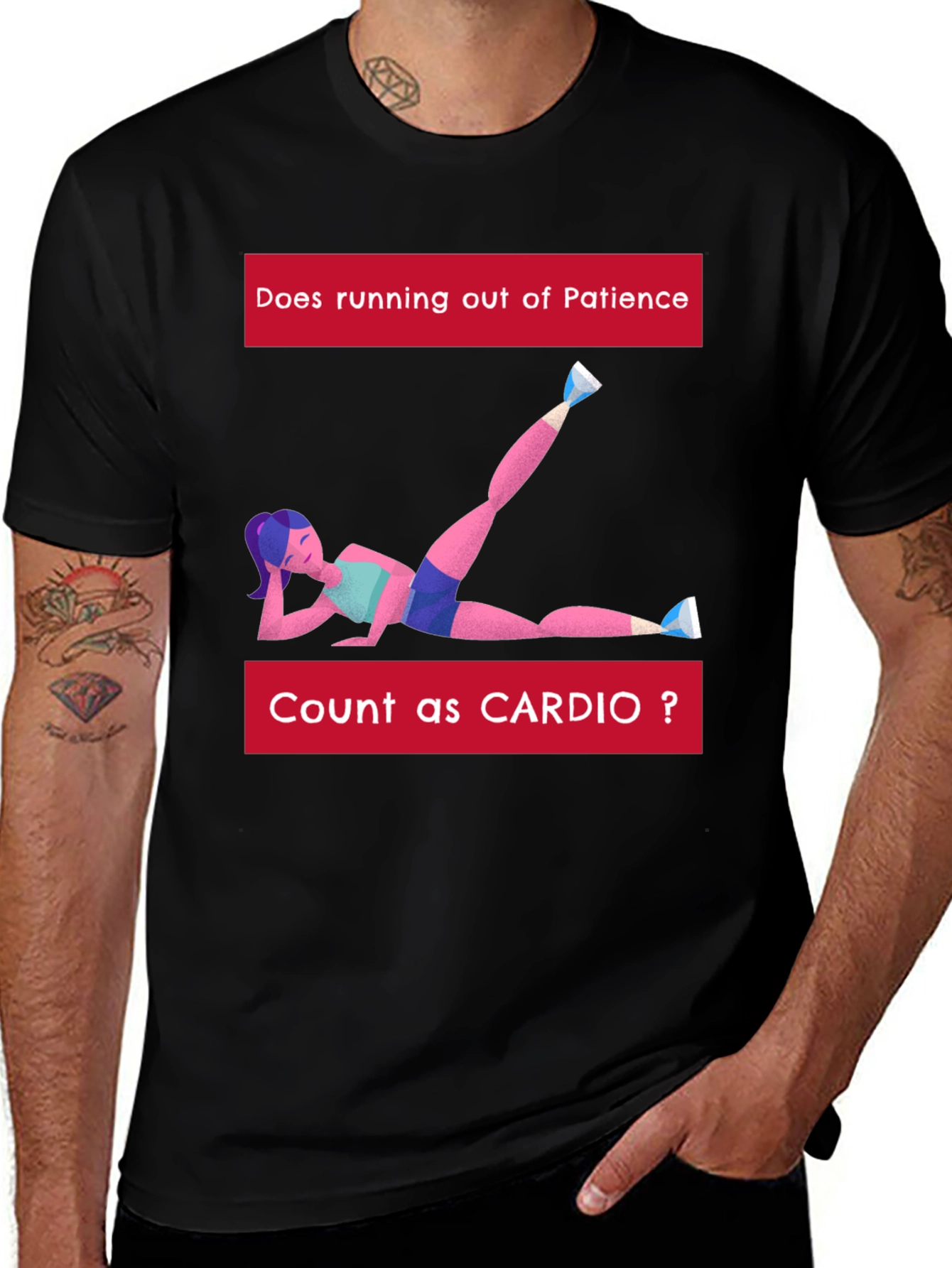 Variant 20 of Cardio Patience Graphic T-Shirt