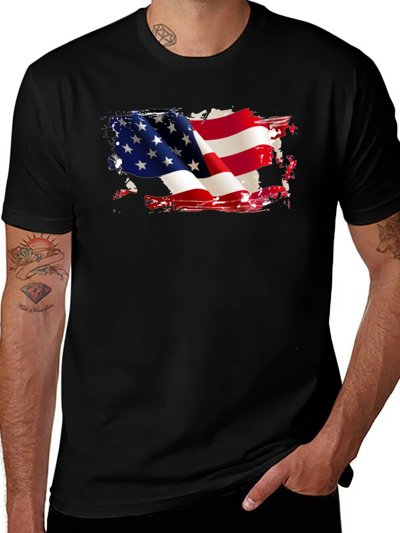 Variant 23 of USA Flag T-Shirt: Patriotic American Pride