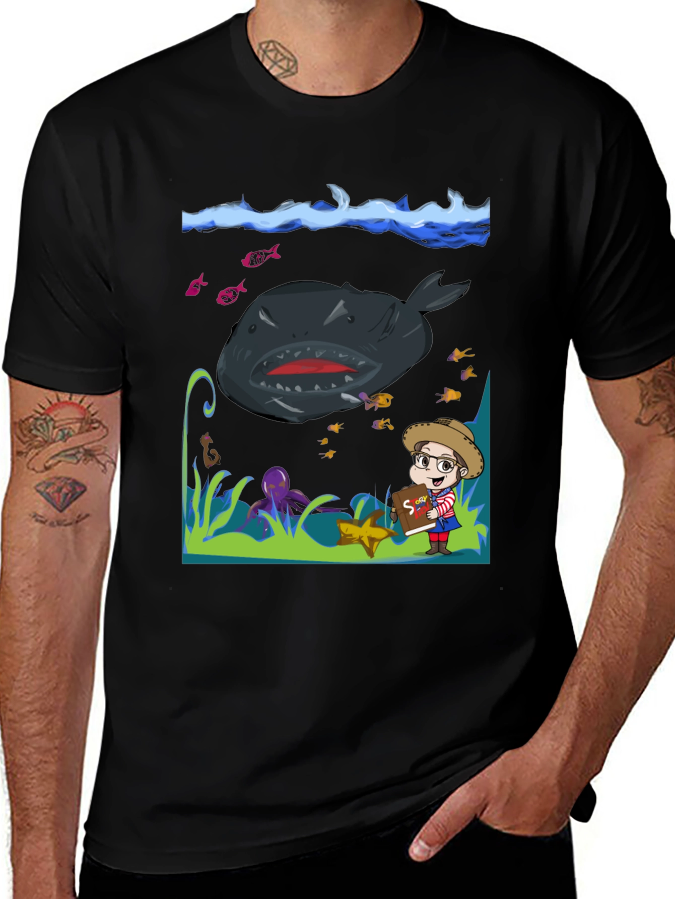 Variant 30 of Funny Angler Fish Graphic T-Shirt