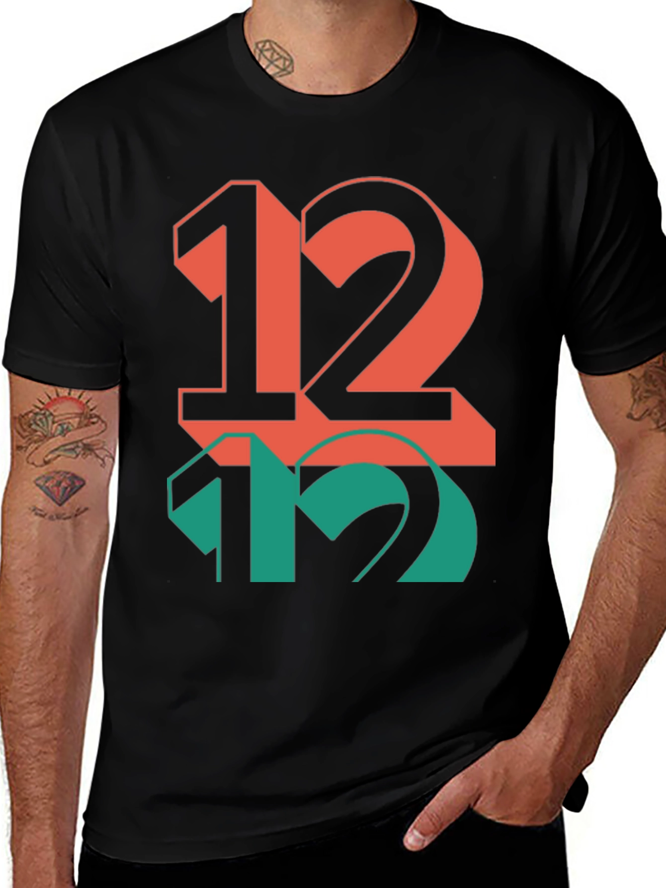 Variant 8 of Retro 12 Graphic Tee - Cool Casual Style