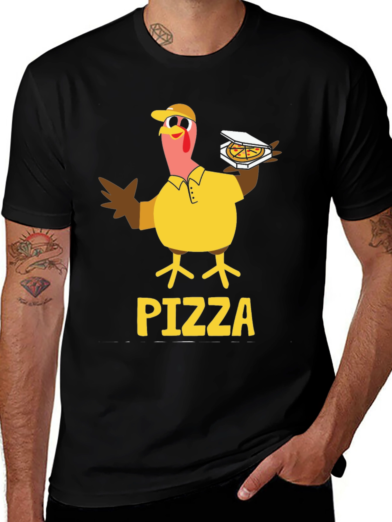 Variant 15 of Pizza Turkey Graphic T-Shirt