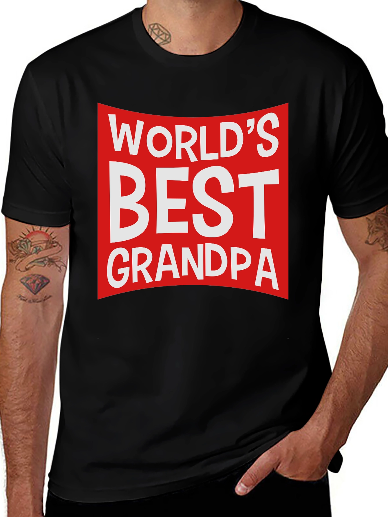 World's Best Grandpa T-Shirt - Black
