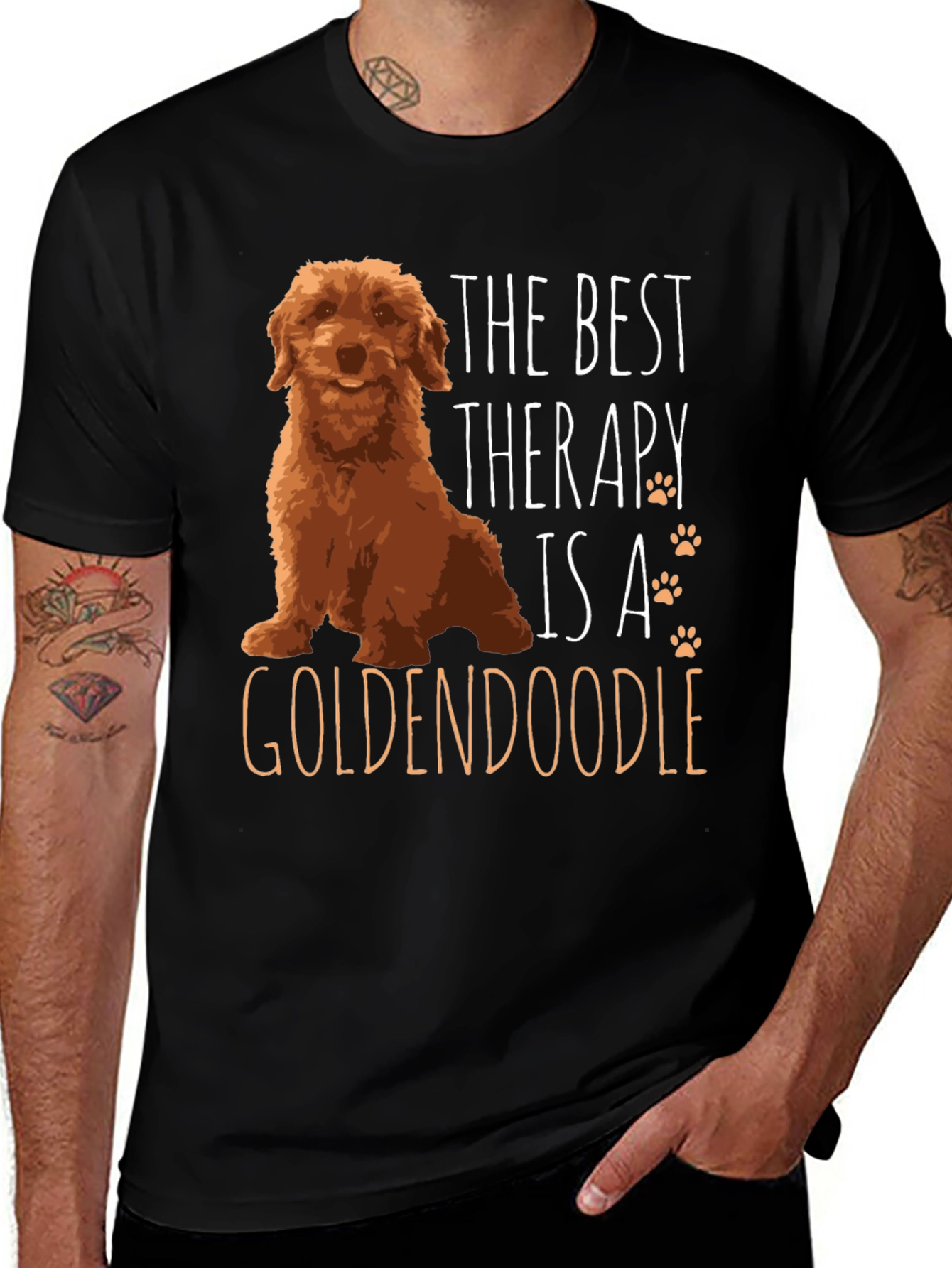 Variant 6 of Best Therapy Goldendoodle Dog Breed T-Shirt