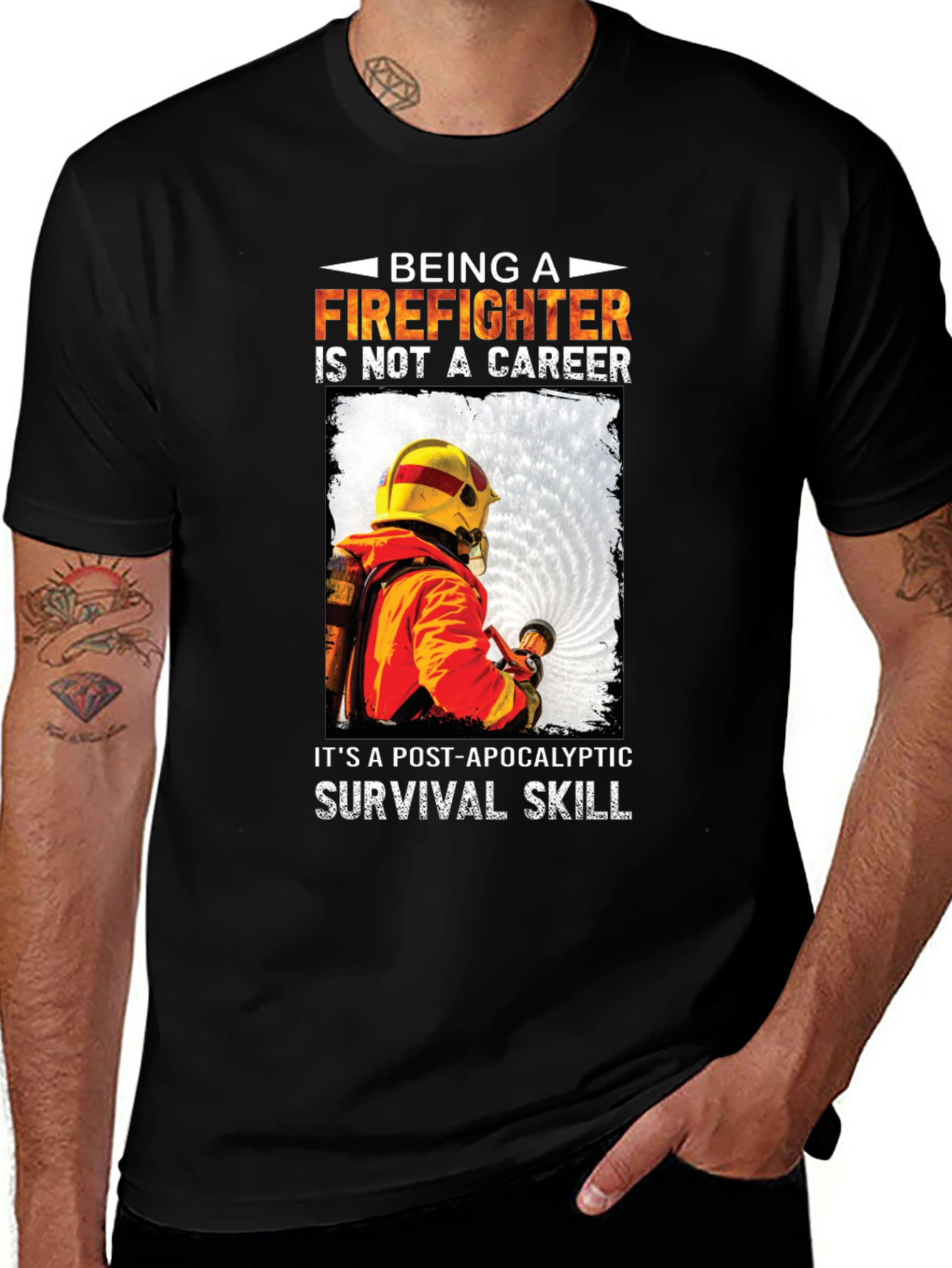 Variant 12 of Firefighter Survival Skill T-Shirt