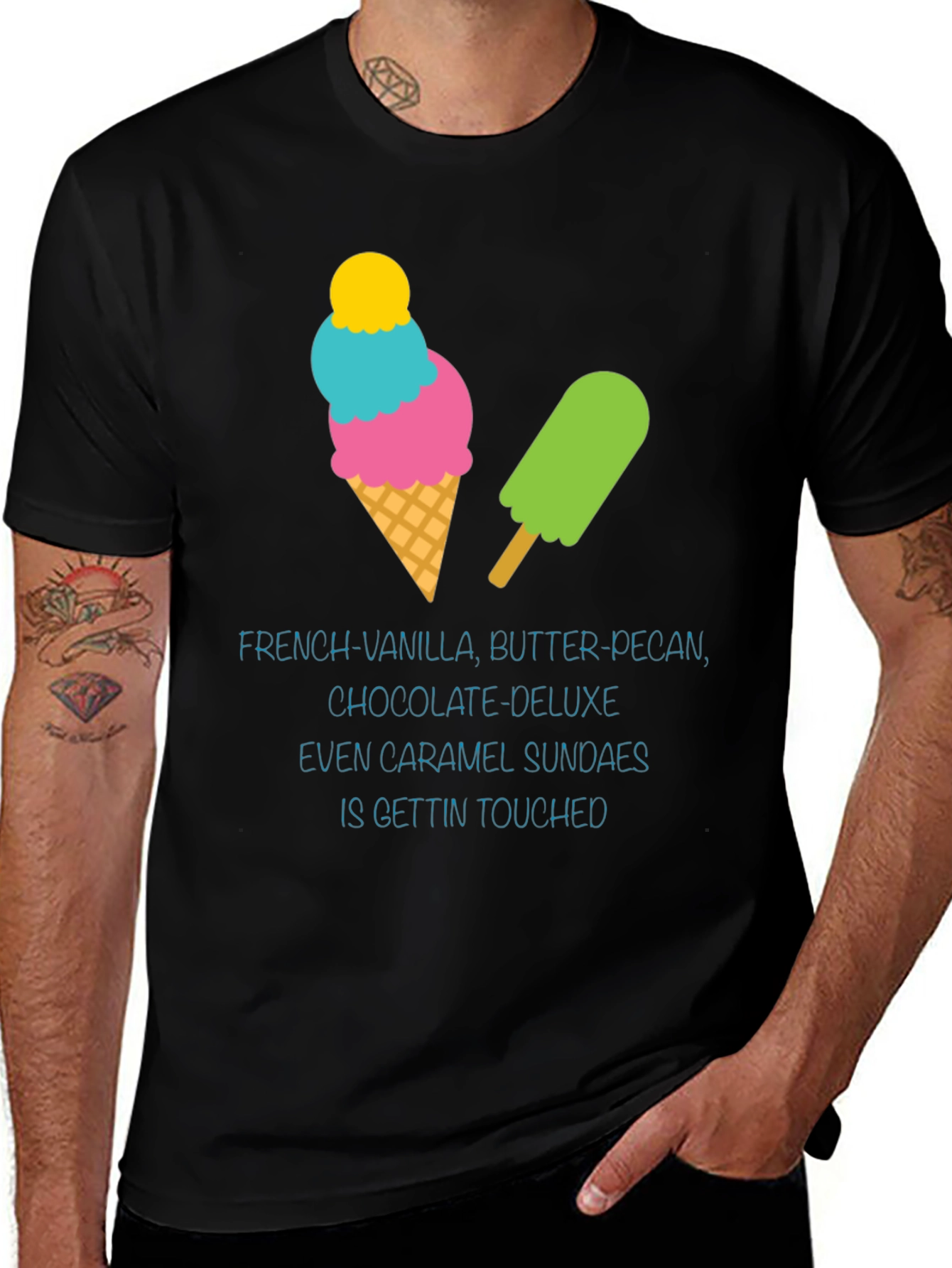 Variant 16 of Ice Cream Graphic T-Shirt - Treat Yourself!