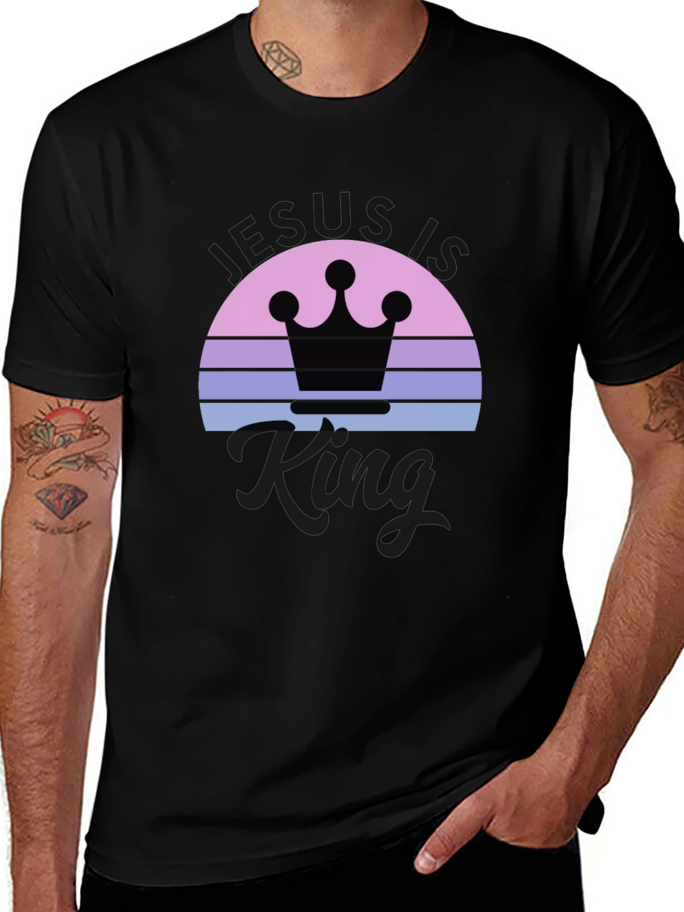 Jesus is King Graphic Tee - Stylish Christian Apparel