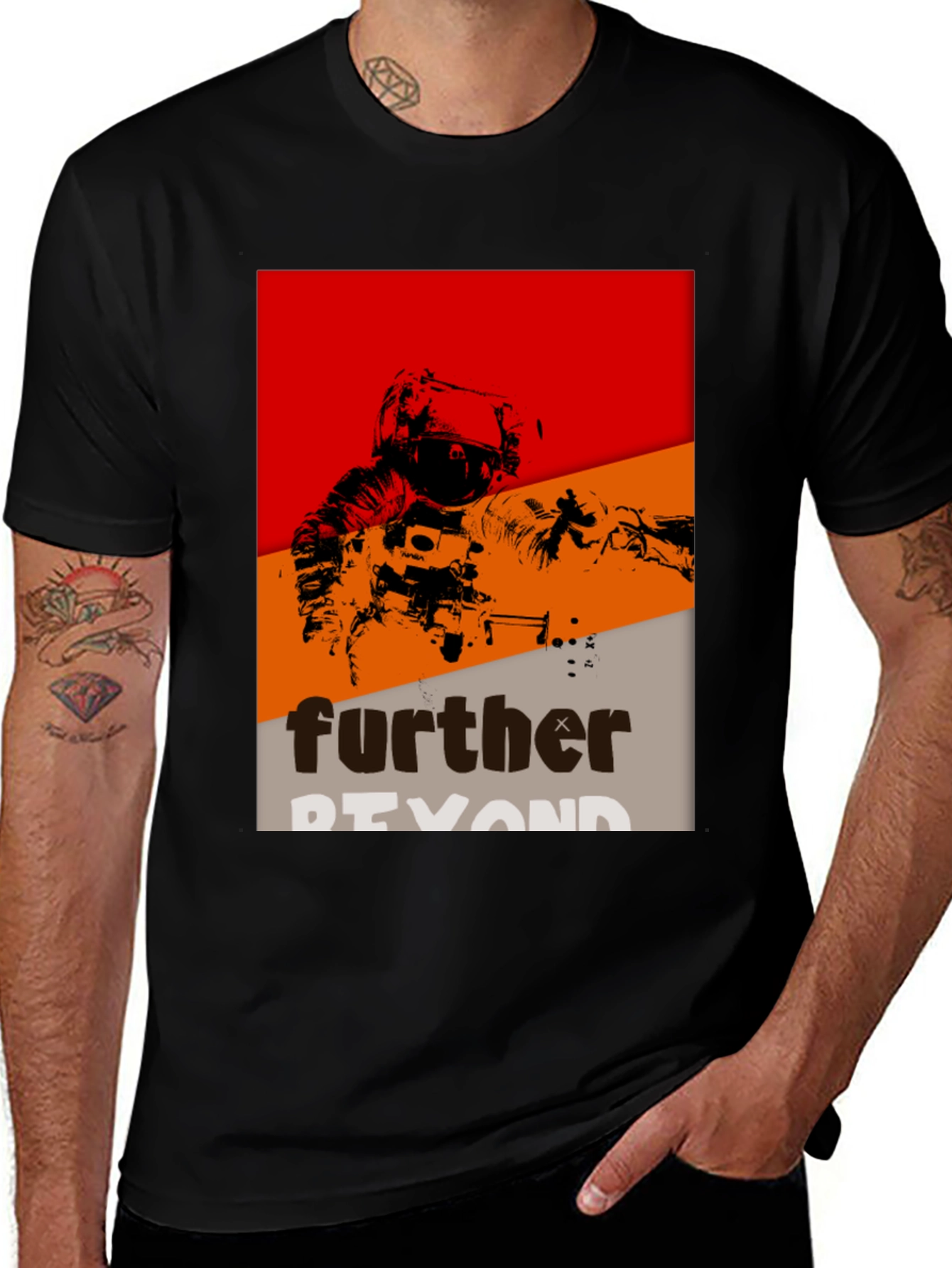 Variant 13 of Further Beyond Graphic T-Shirt - Space Explorer Design