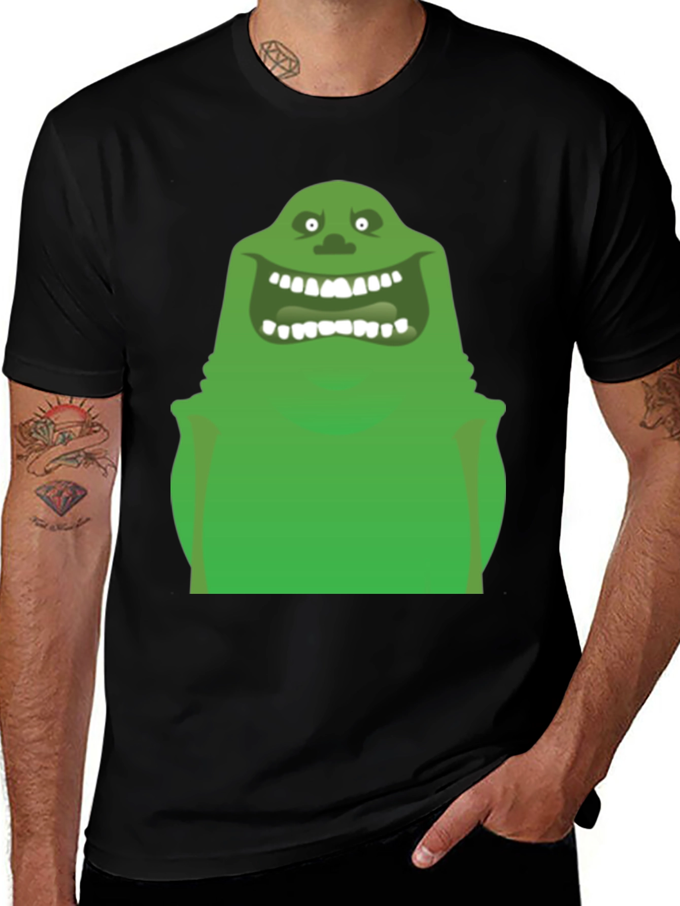 Ghostbusters Slimer Graphic T-Shirt - Classic Cartoon Tee