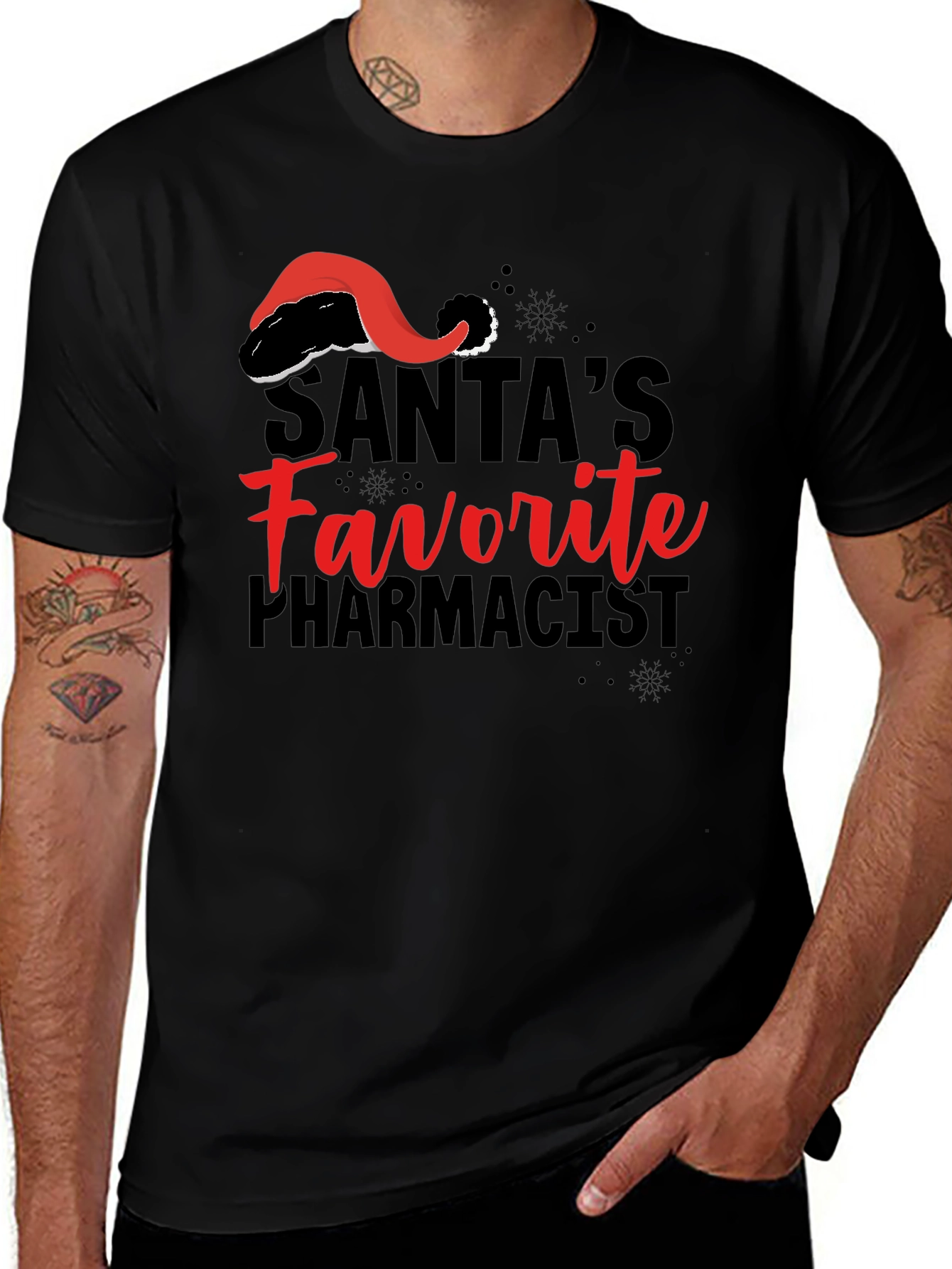 Santa's Favorite Pharmacist T-Shirt Christmas Holiday