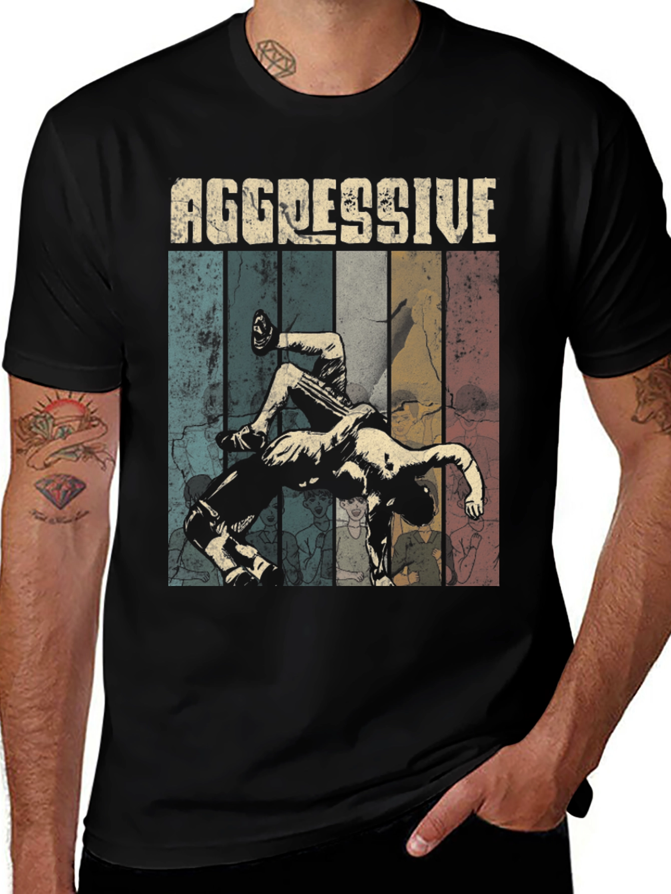 Aggressive Wrestling Graphic Tee