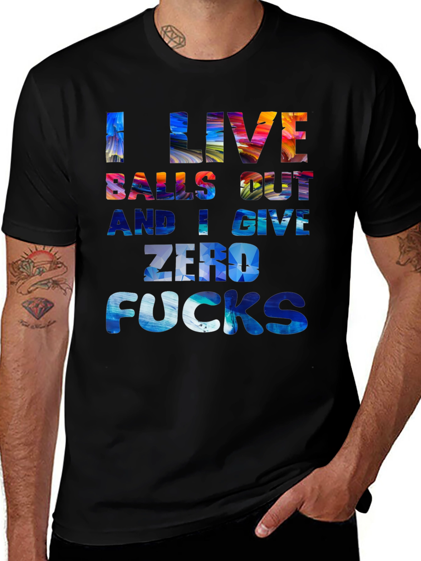 Variant 12 of I Live Balls Out Graphic T-Shirt