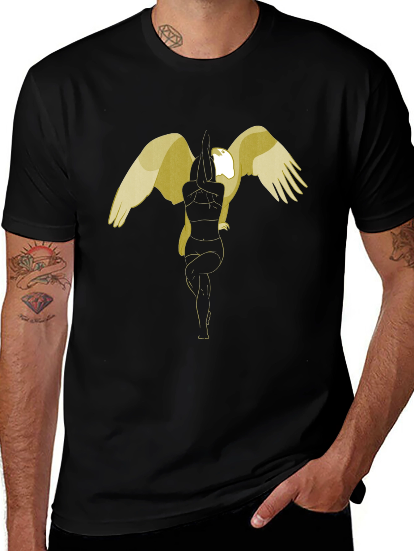Variant 15 of Eagle Pose Yoga Graphic Tee