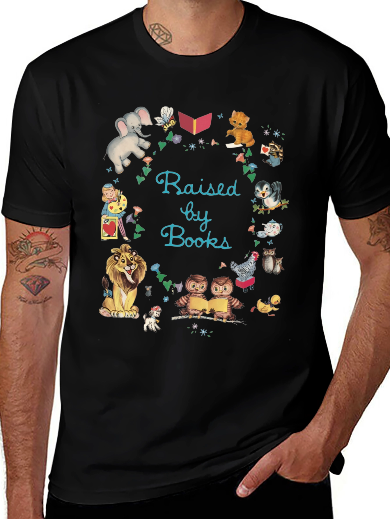 Variant 5 of Raised By Books Graphic Tee