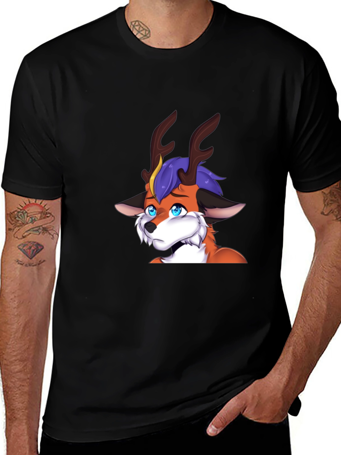 Variant 3 of Unique Furry Character Graphic T-Shirt