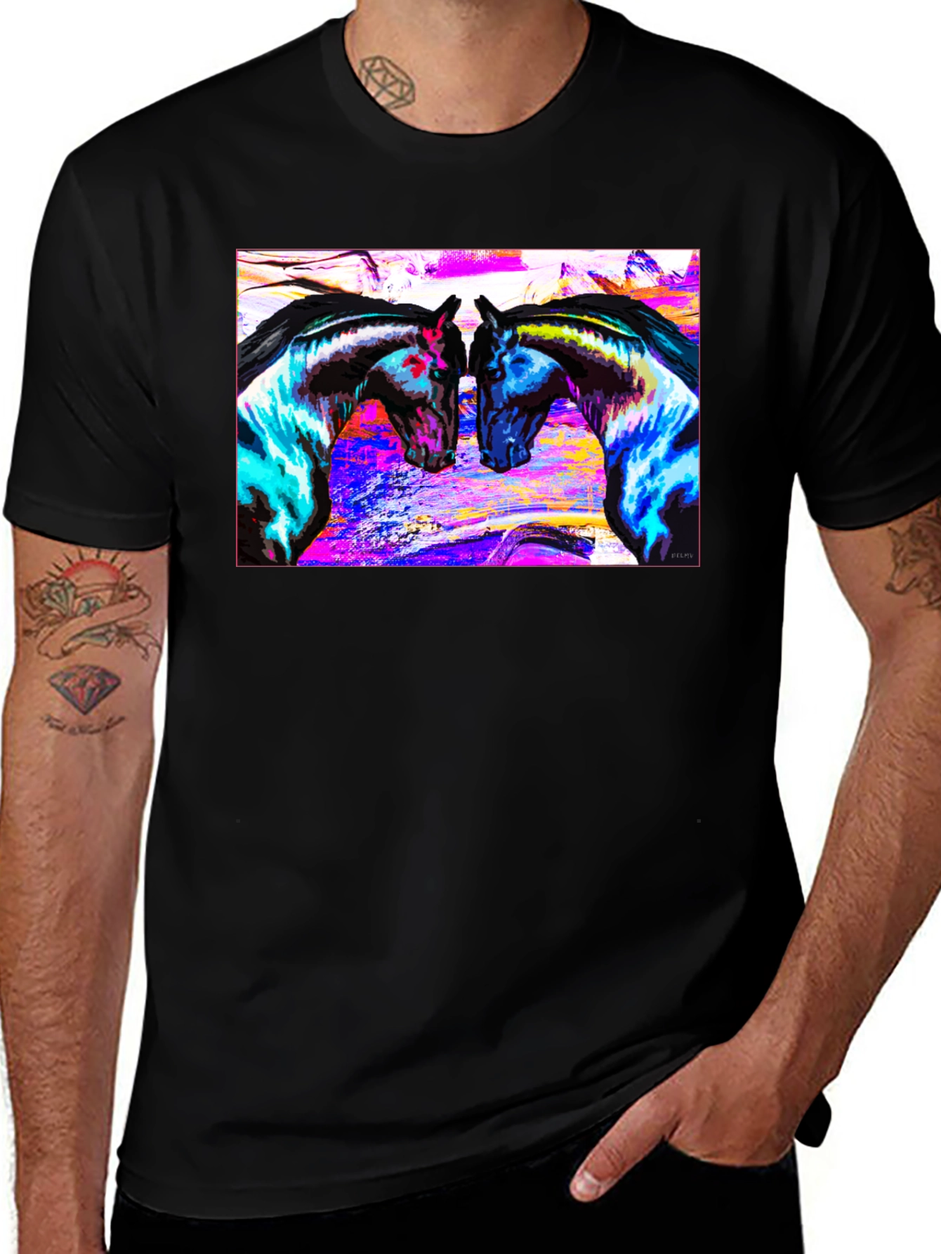 Variant 9 of Vibrant Horse Art T-Shirt