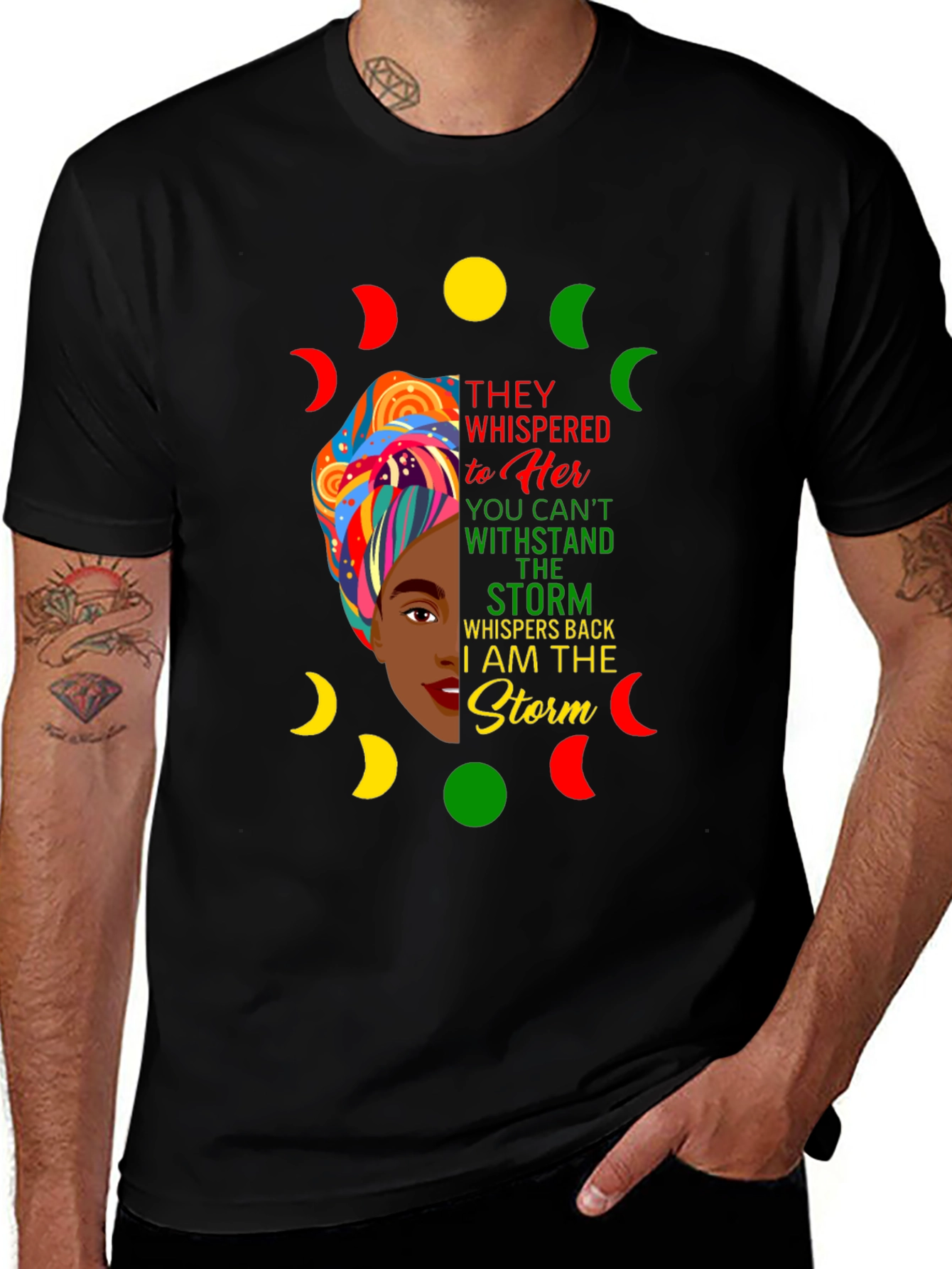 Variant 17 of I Am The Storm T-Shirt - Afrocentric Woman Tee