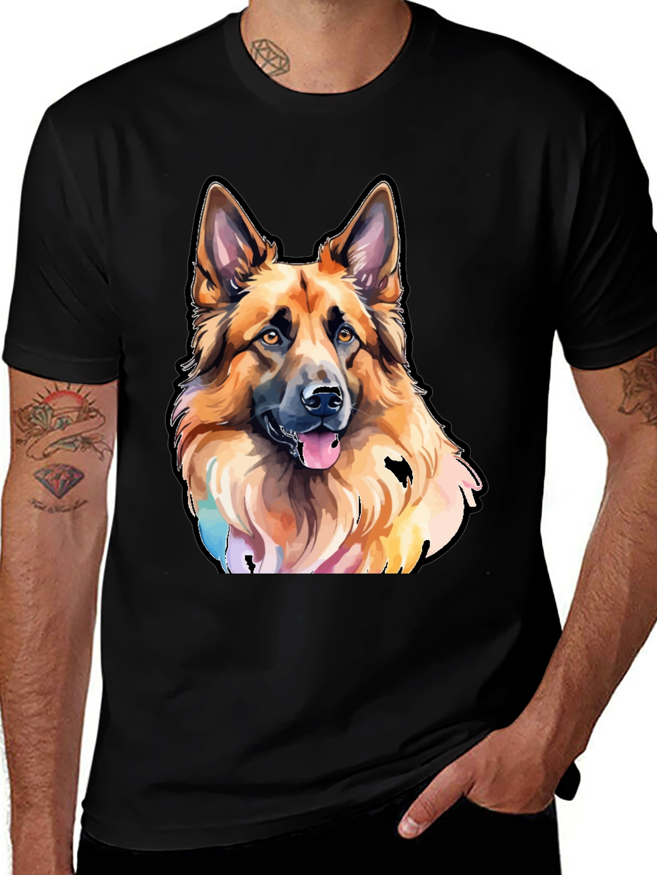 Variant 17 of German Shepherd Dog Graphic T-Shirt
