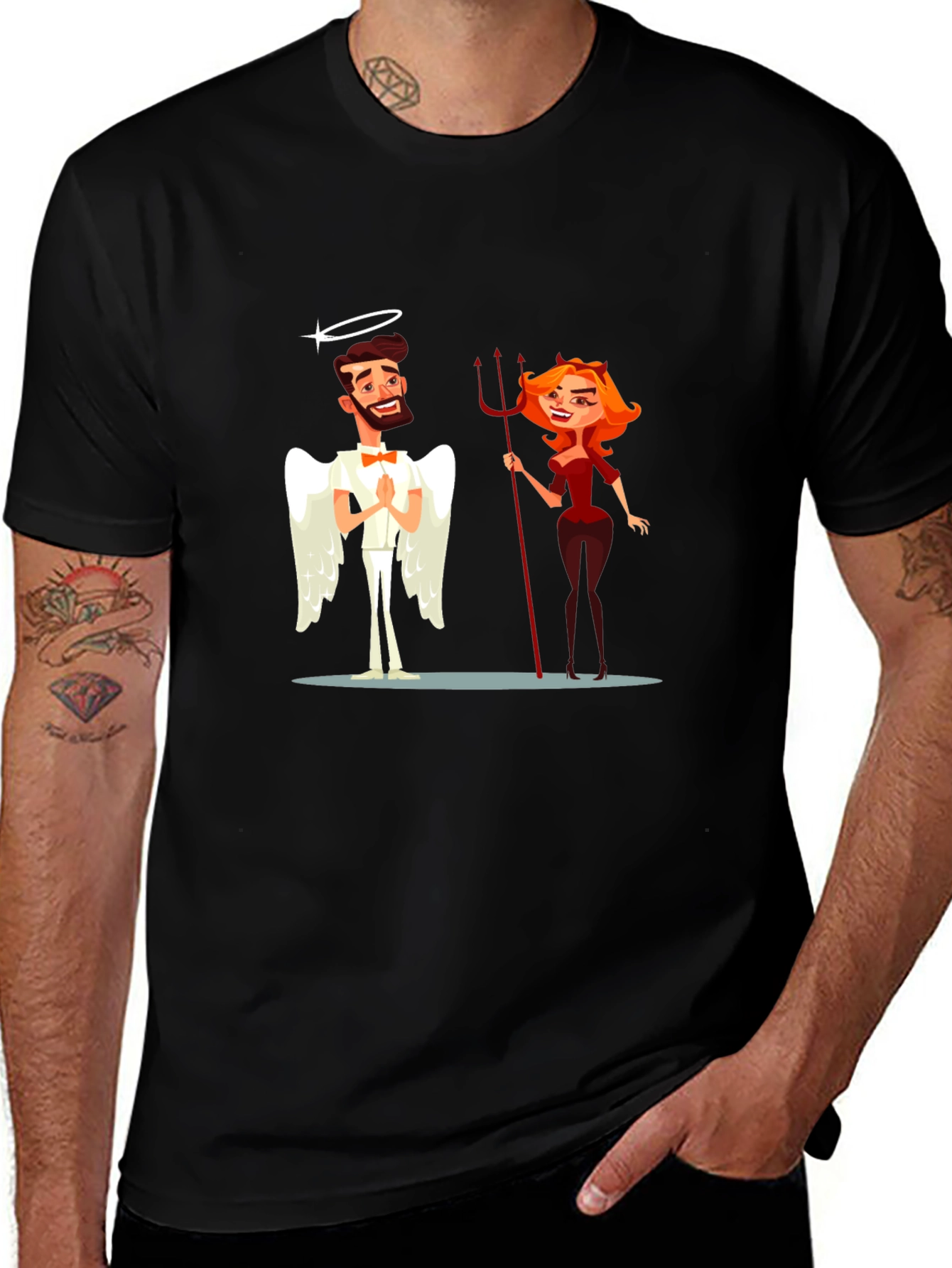 Variant 21 of Angel & Devil Graphic T-Shirt
