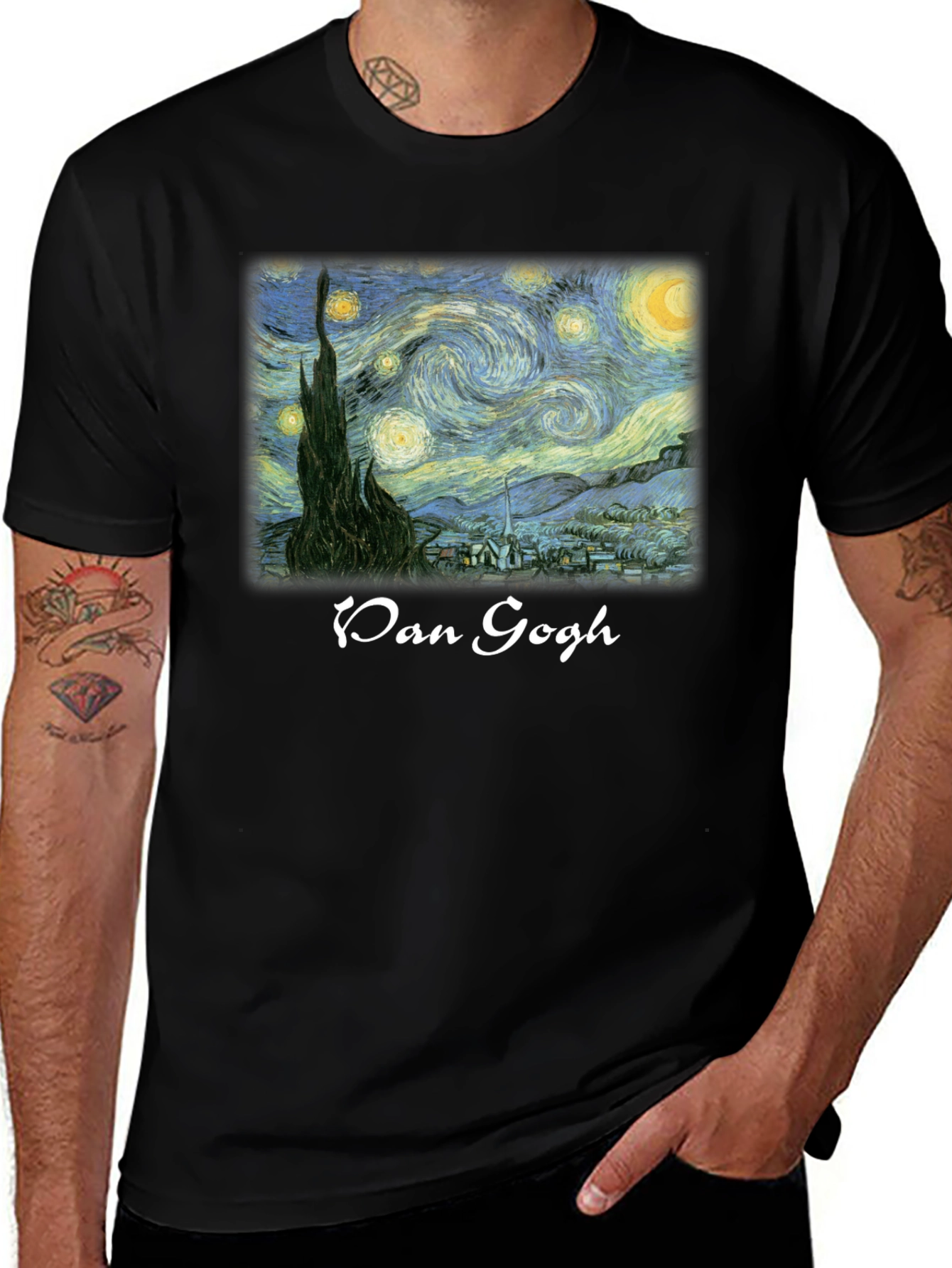 Variant 13 of Starry Night 'Dan Gogh' Graphic T-Shirt