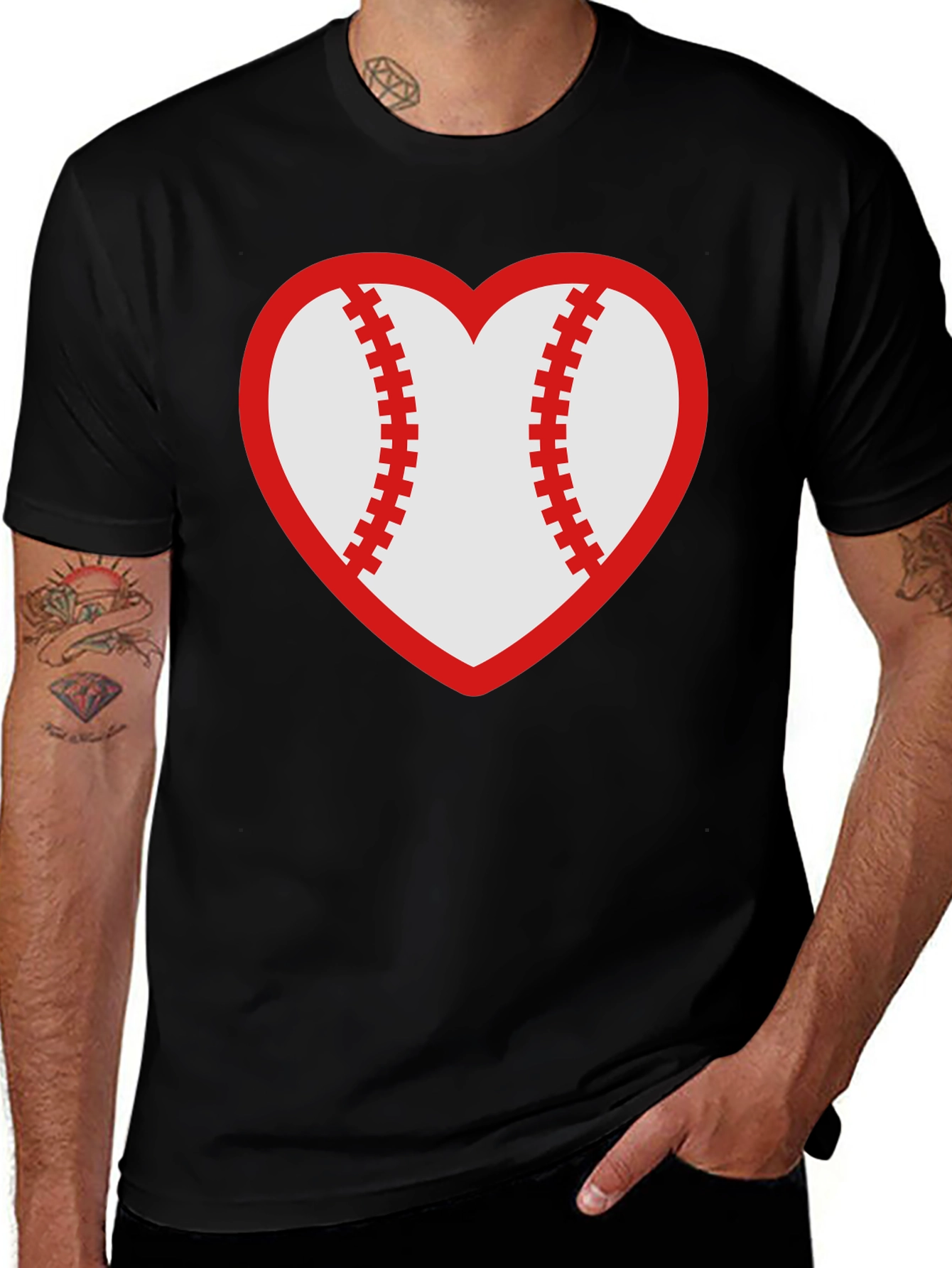 Variant 15 of Baseball Heart T-Shirt