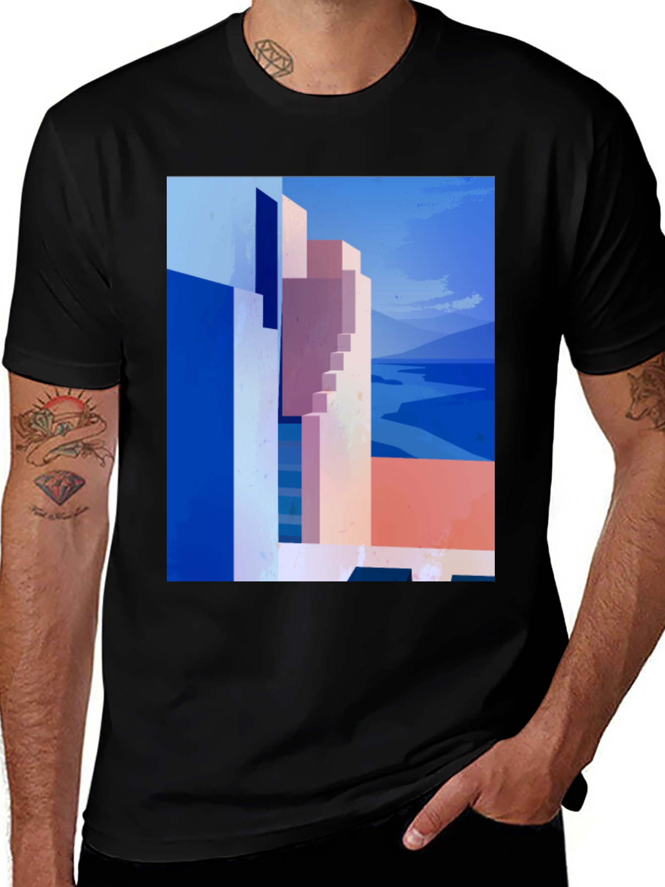 Variant 26 of Abstract Architecture Graphic Tee