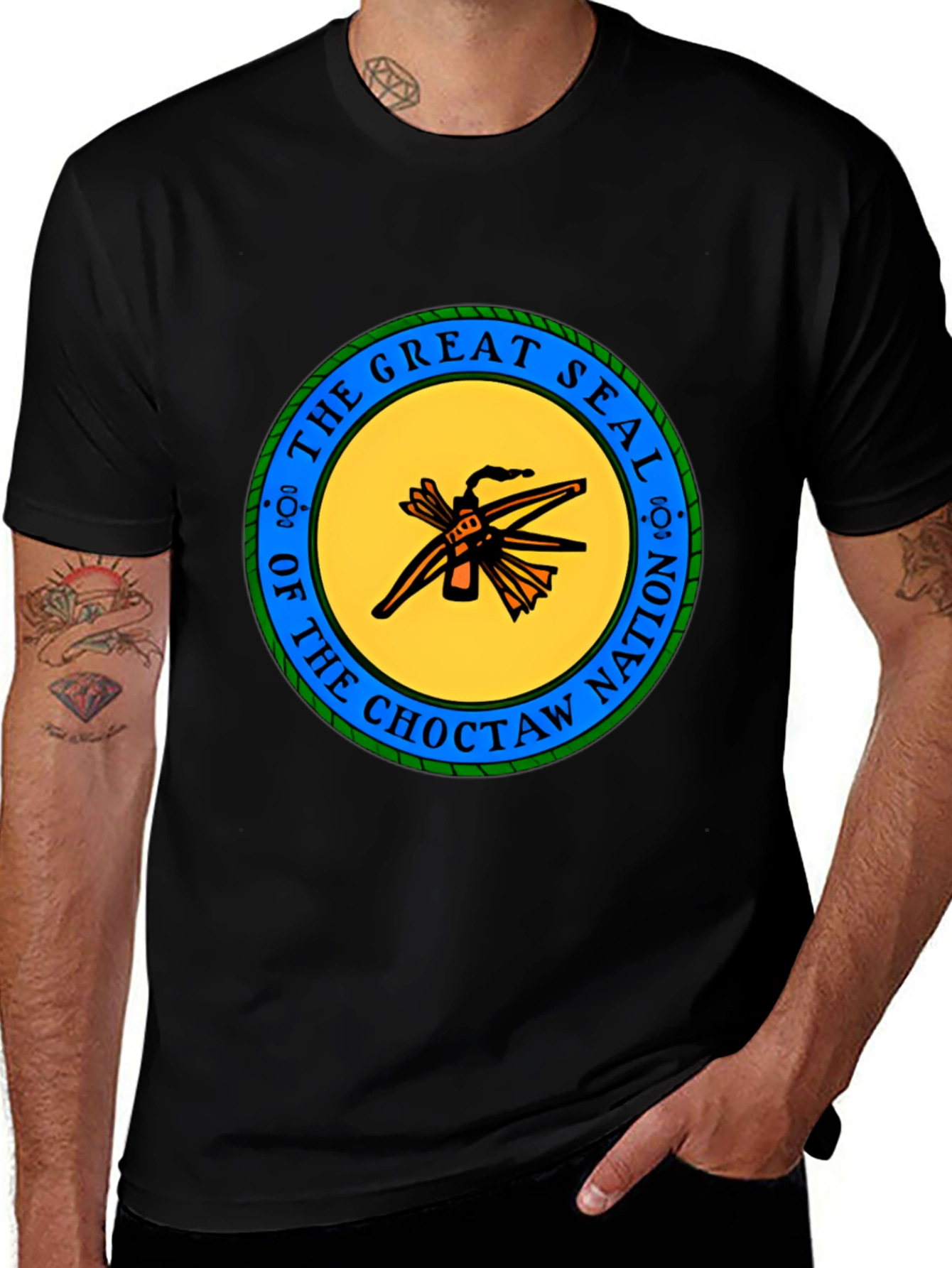 Choctaw Nation Seal T-Shirt - Black