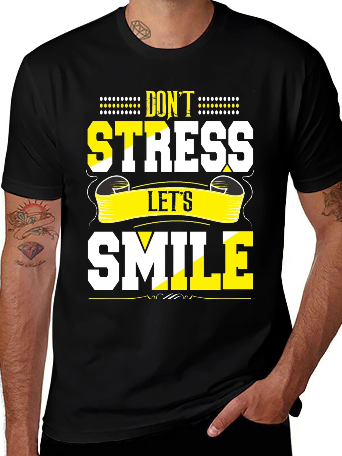 Variant 12 of Don't Stress Let's Smile Graphic Tee