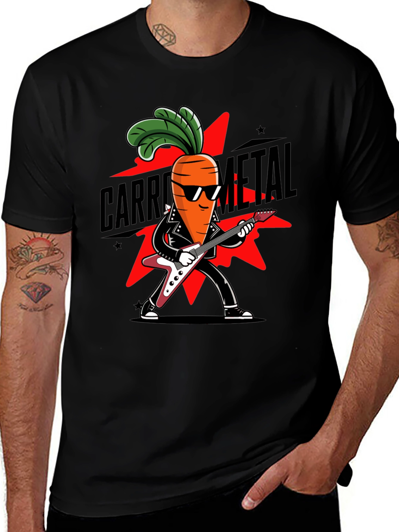 Variant 24 of Carrot Metal Black T-Shirt